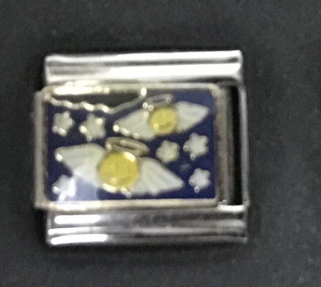 Angel Emoji Wholesale Italian charm Enamel Link 9MM K8