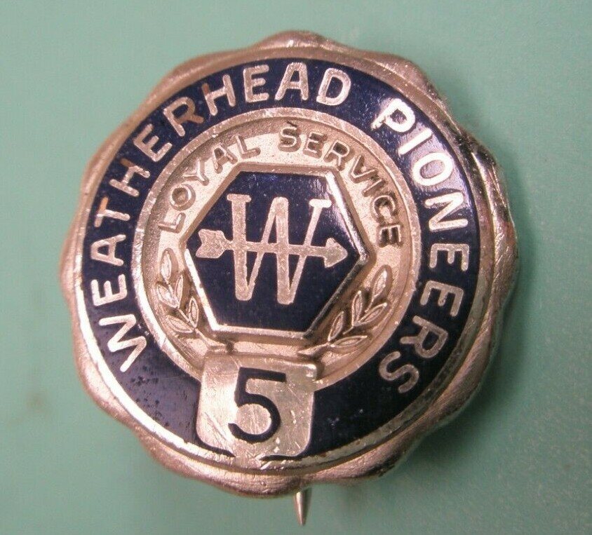 Weatherhead Pioneers 5 Years Loyal Service Vintage Tie Tack Lapel Pin k112