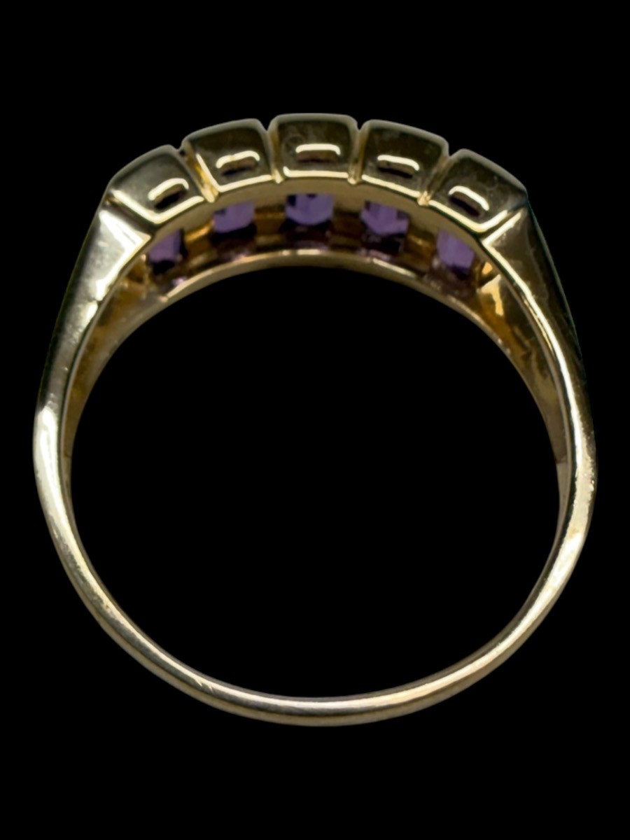 Amethyst Lady’s Stone Ring 14K Yellow Gold 2.29dwt Size:10 (MP3070373)
