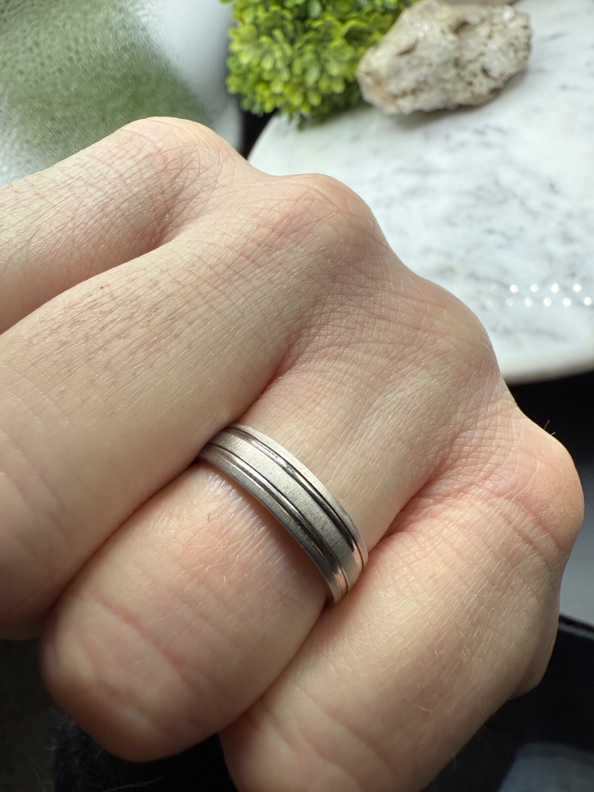 NEW Mens Palladium Wedding Band 6MM Size 10