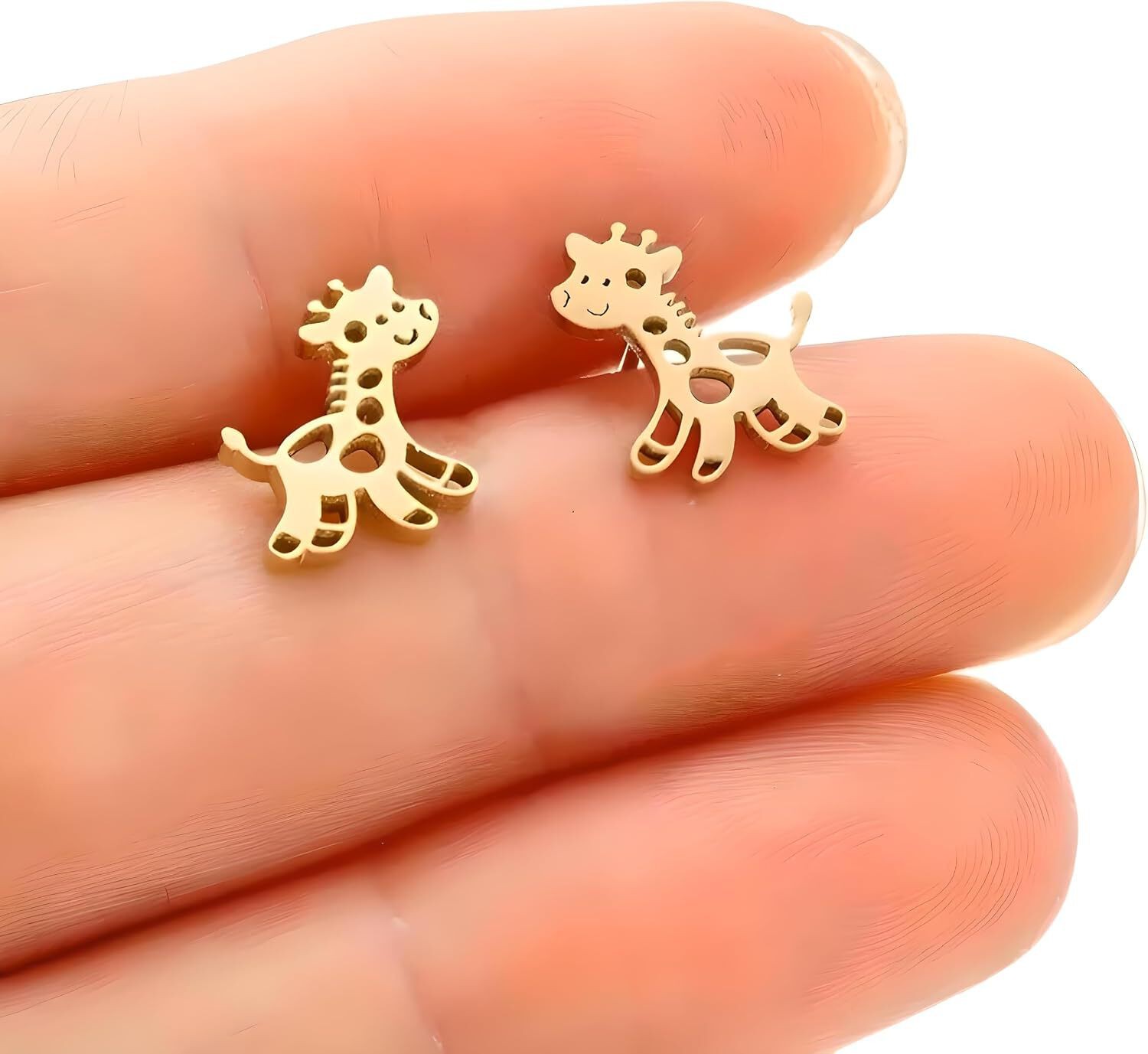 SUPAC Giraffe Stud Earrings – Black, Silver, Rose Gold, Gold