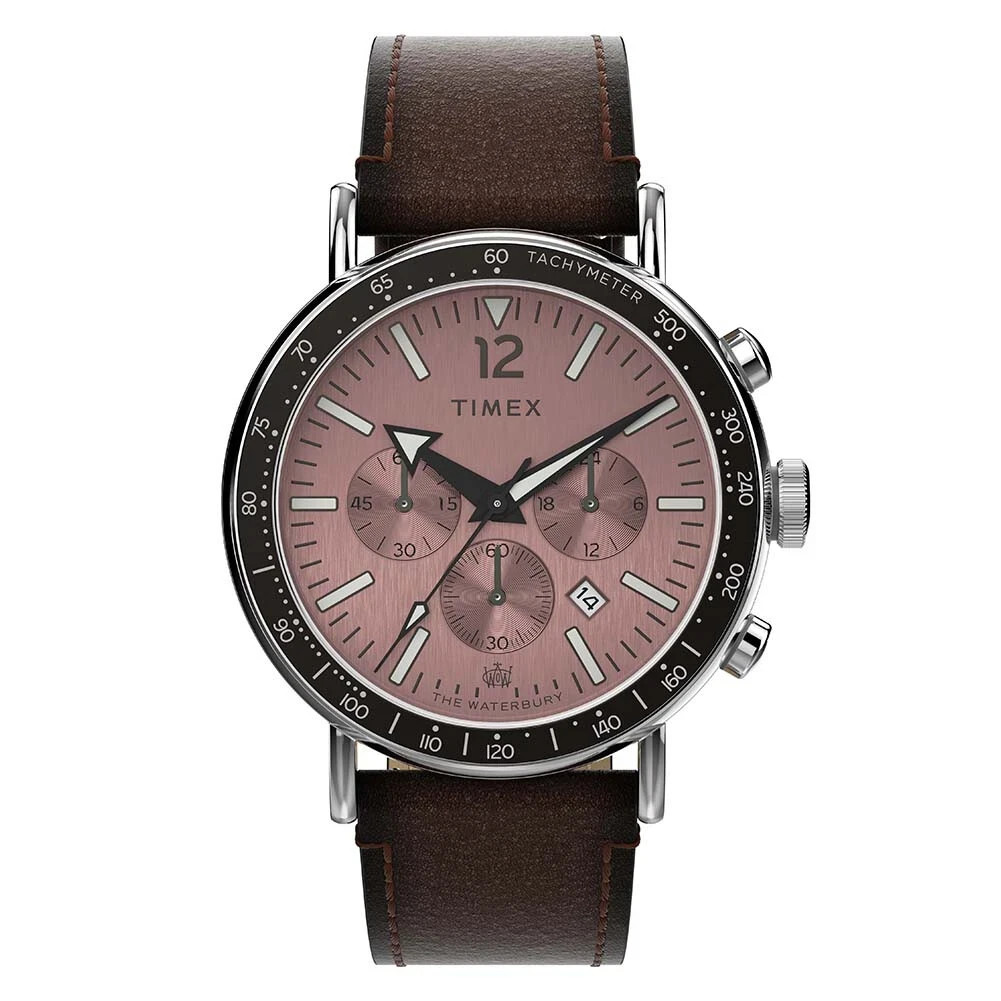 Mens New Very Smart Timex Waterbury Chronograph 100m W/Proof 43mm Watch