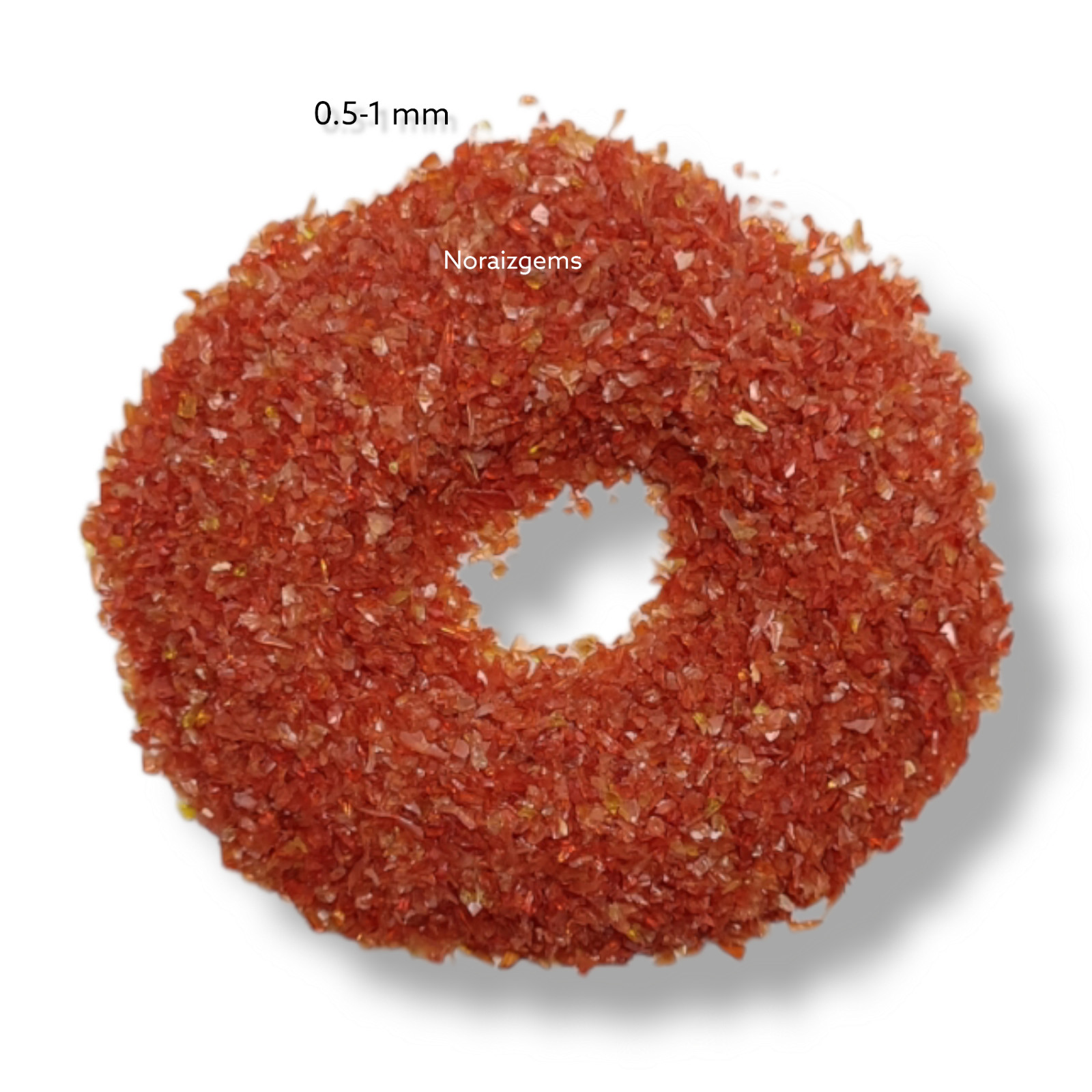 Crushed Orange Hydro Quartz Gemstone Coarse For Woodworking, Ring Inlay, Resin