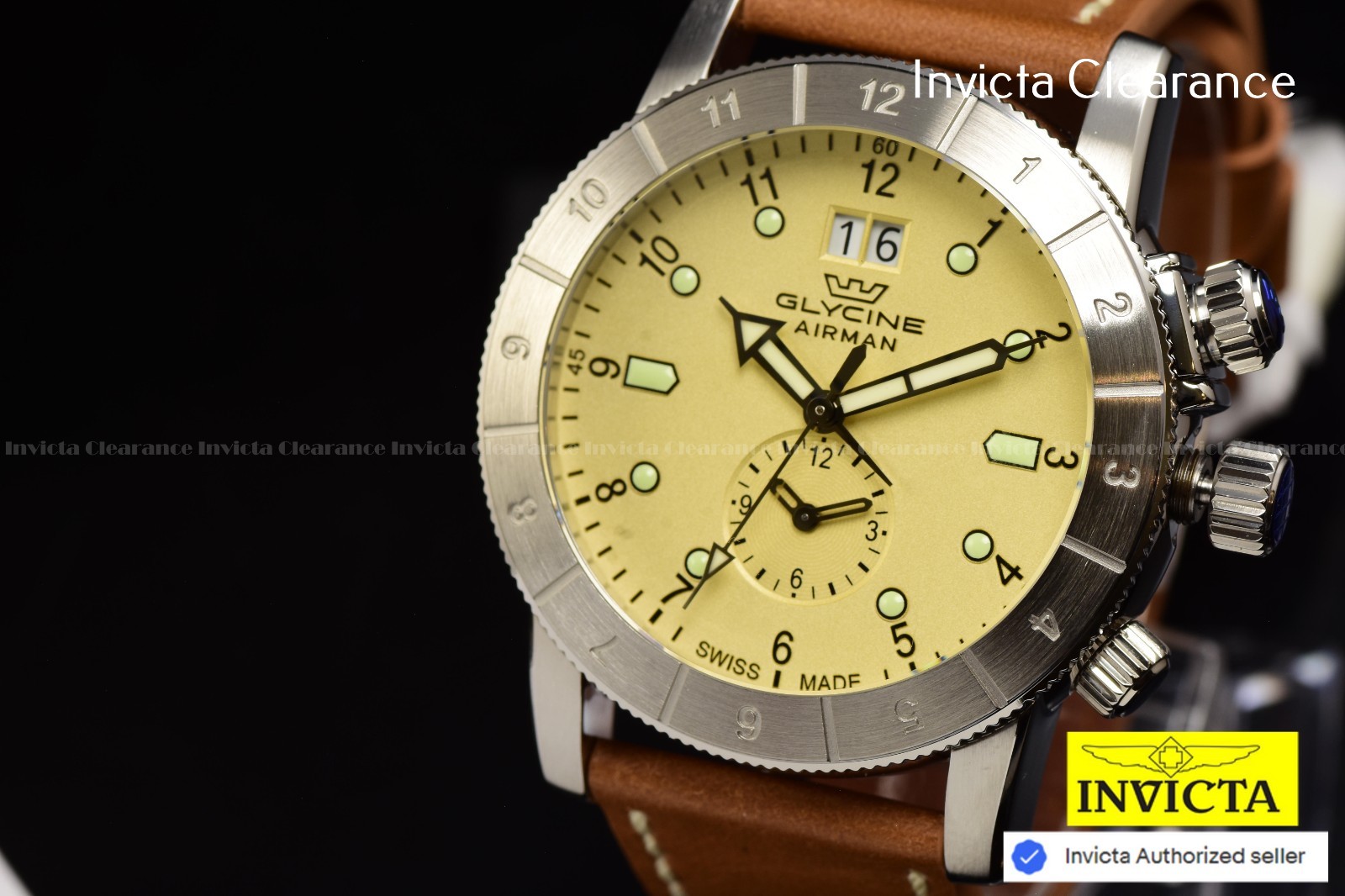 Invicta Aviator Blue Dial Chronograph Multifunction Men’s Steel Watch 28111
