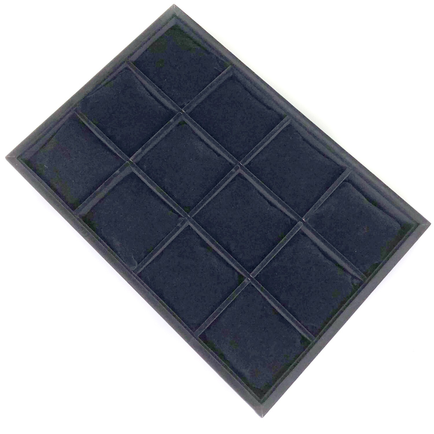Watch Tray 12 Slots Watch Black Velvet display storage safe