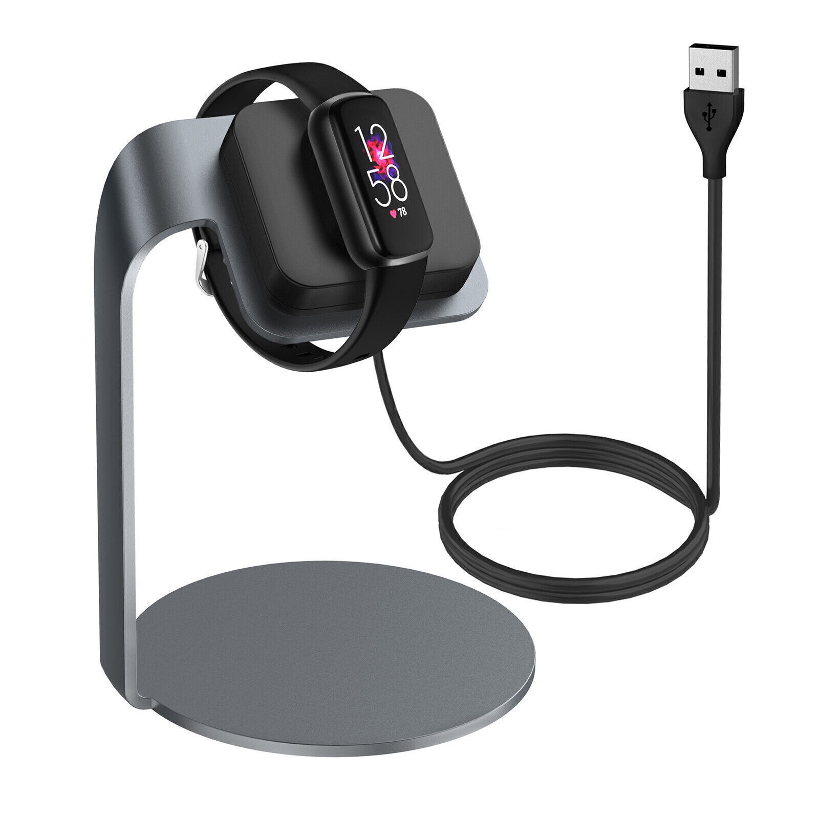 Charging Stand USB Charging Cable Holder fit for Fitbit Luxe Watch Changing Dock