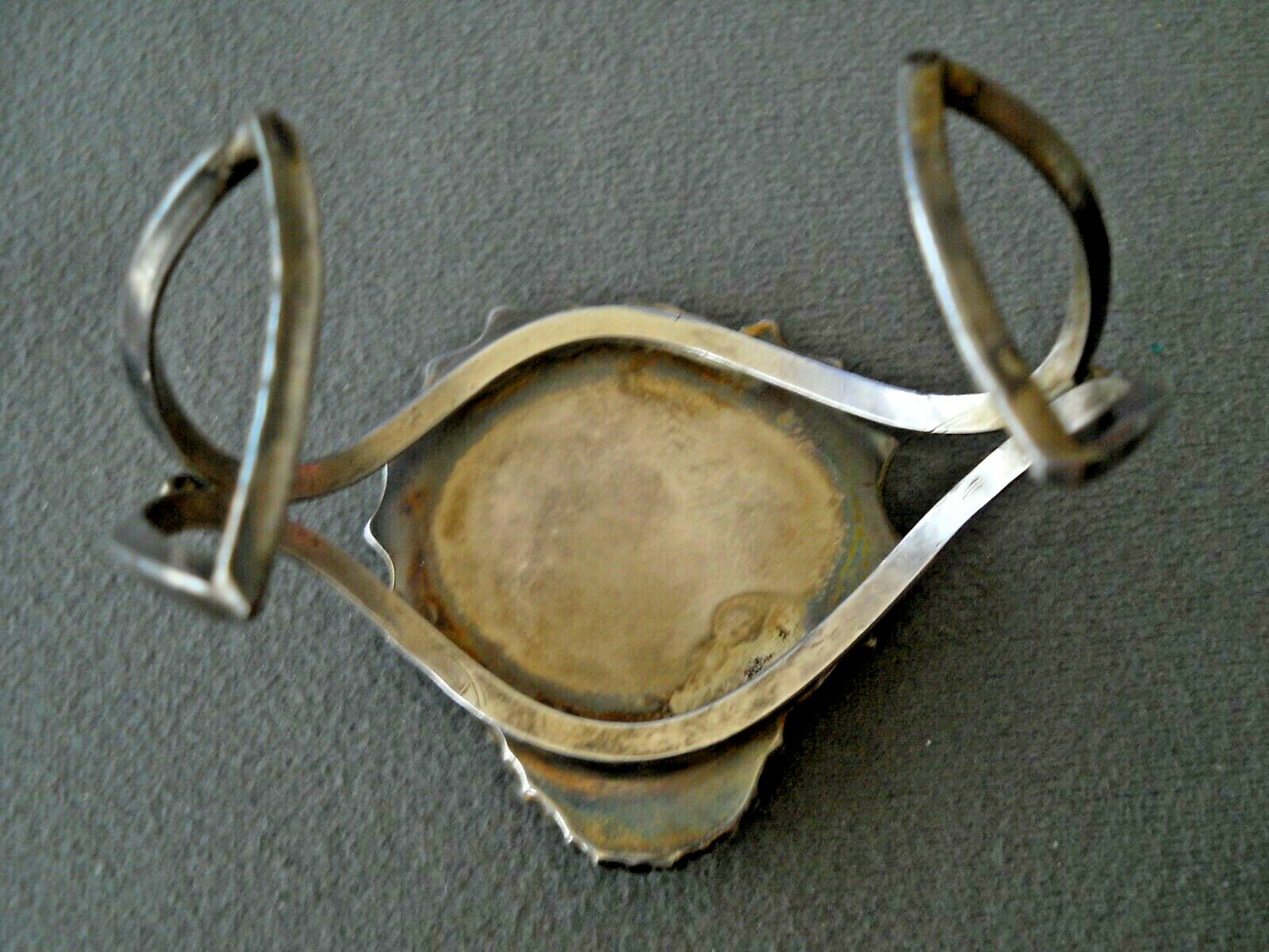Southwestern Native American Navajo Rich Blue Turquoise Sterling Silver Bracelet