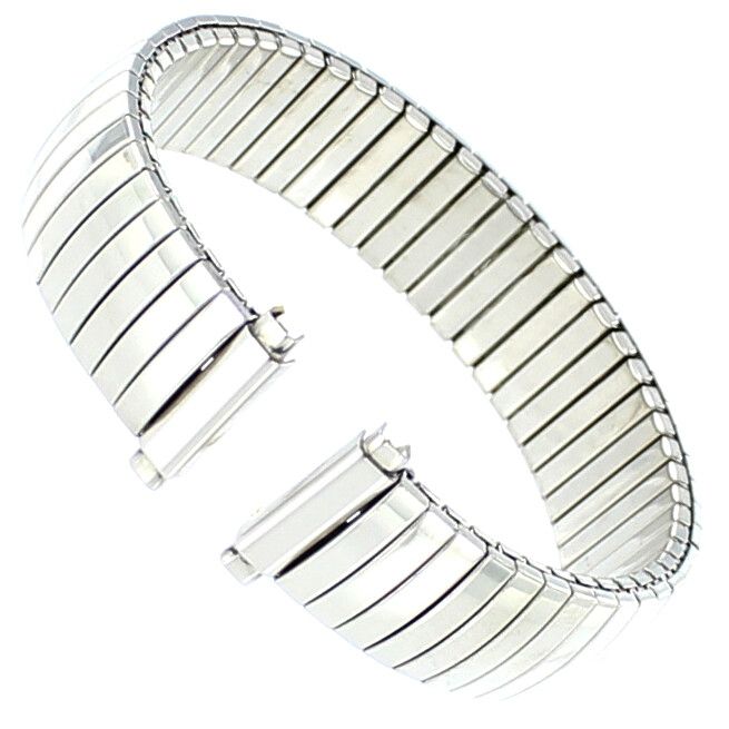 11-14mm Hirsch All Shiny Stainless Steel Ladies Expansion Watch Band 847 BOGO