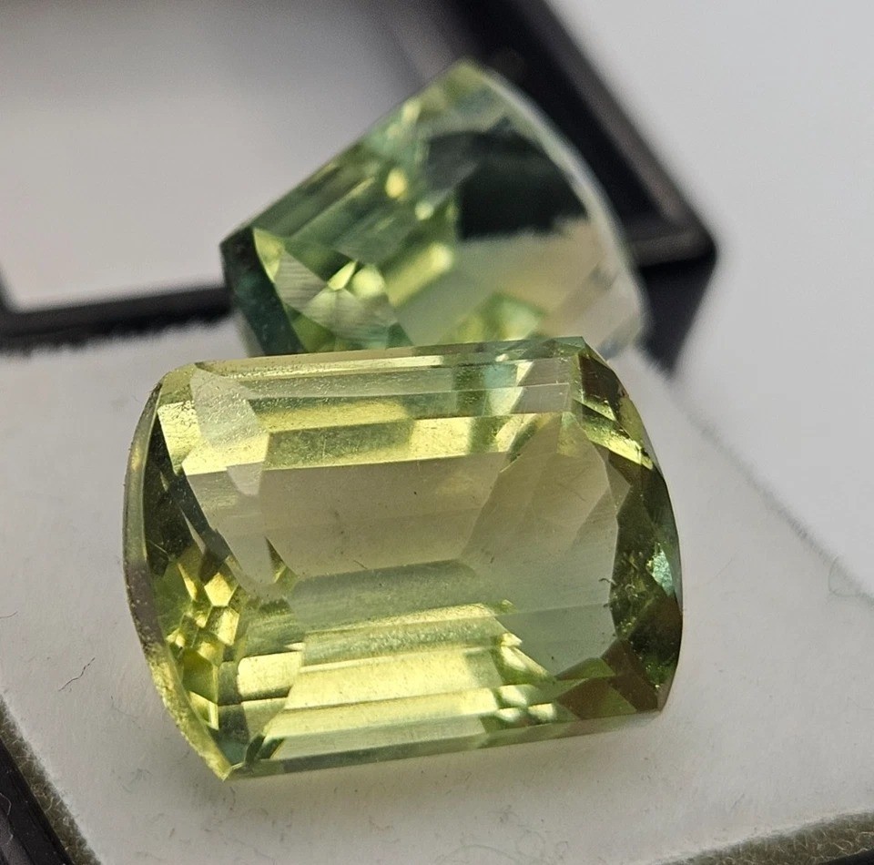 Tourmaline 19.35 Ct Cushion Cut Bi-Colour Gemstone Pair For Earrings