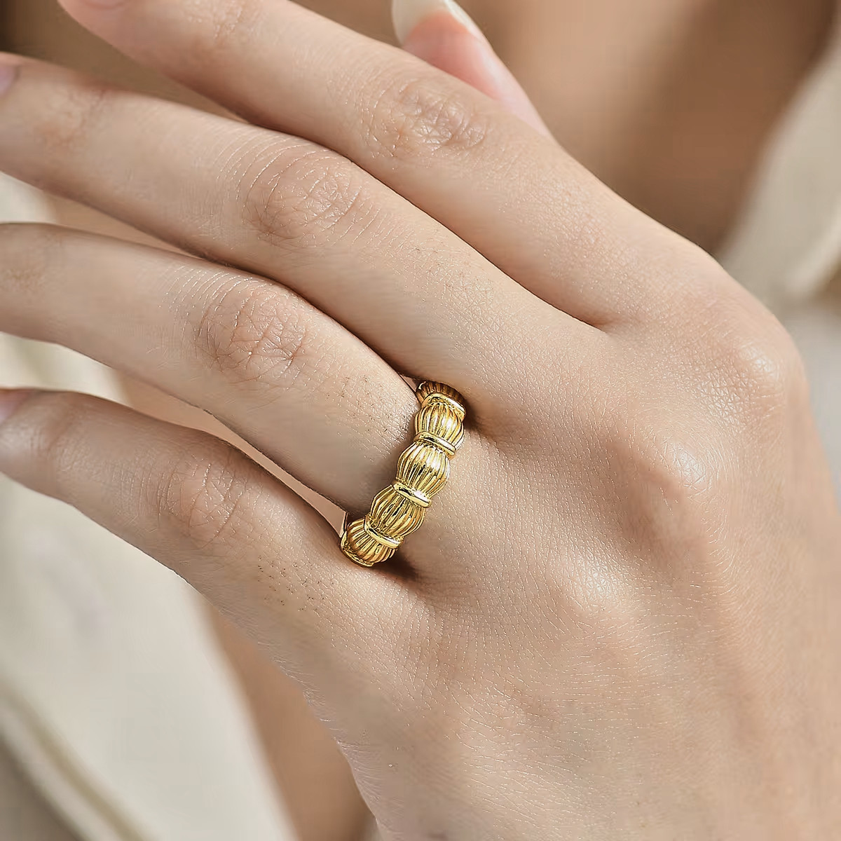 EverTrue Bronzella Collection Architect King Band Ring in 18K Yellow Gold Plate