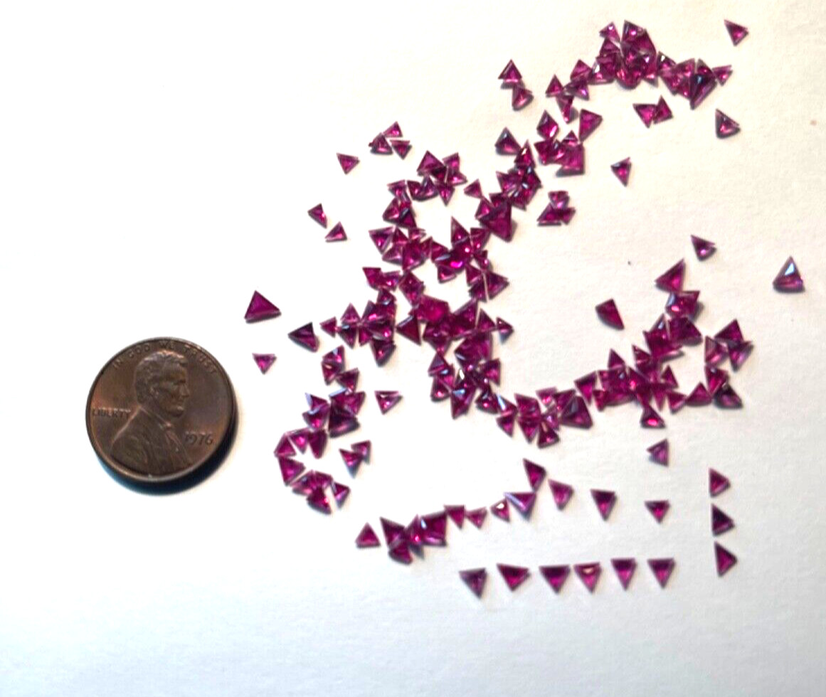 LOT GENUINE TRIANGLE SHAPE RUBIES 5.00 CARATS 2-4.7MM BELOW WHOLESALE!