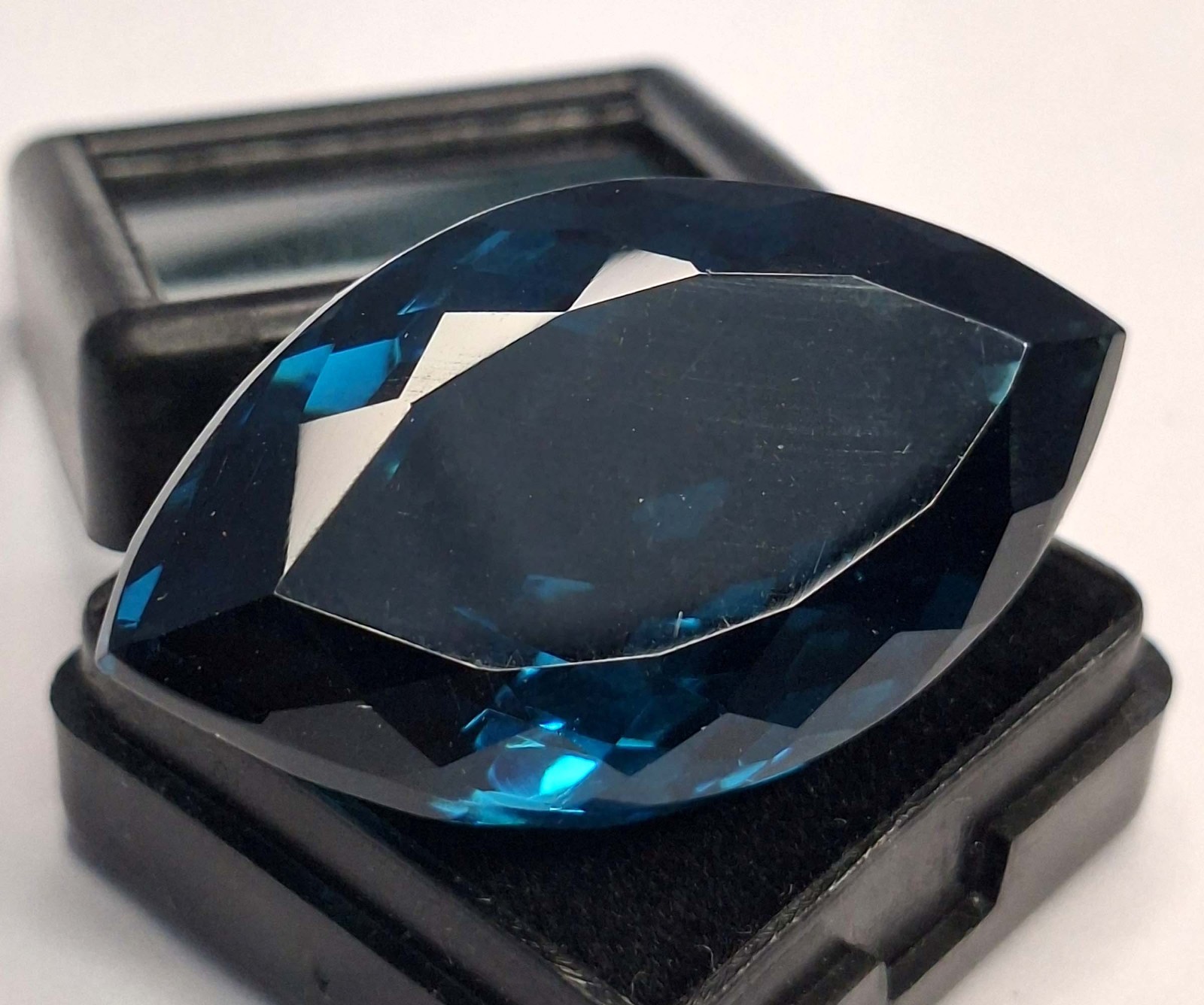 Blue Topaz Marquise Shape 58-60 Ct Lab Created Certified Loose Gemstone TQ1858
