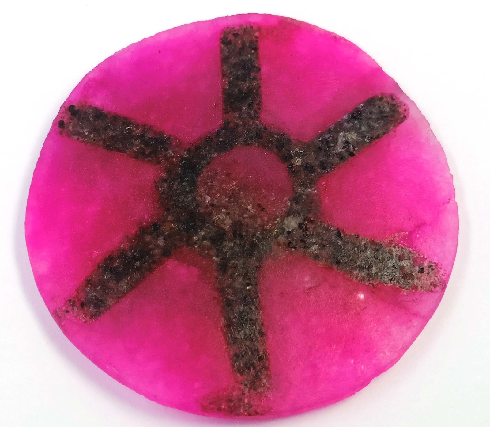 Finest 78.30 Ct Natural Red Ruby 6 Rays Trapiche Round Cut EGL Gemstone 6YGF
