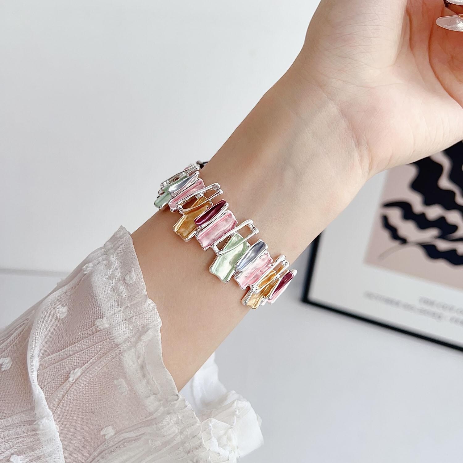 Jewelry Bangle Strap for Apple Watch Band 41 45 49mm Ultra 40 44mm 42mm Bracelet