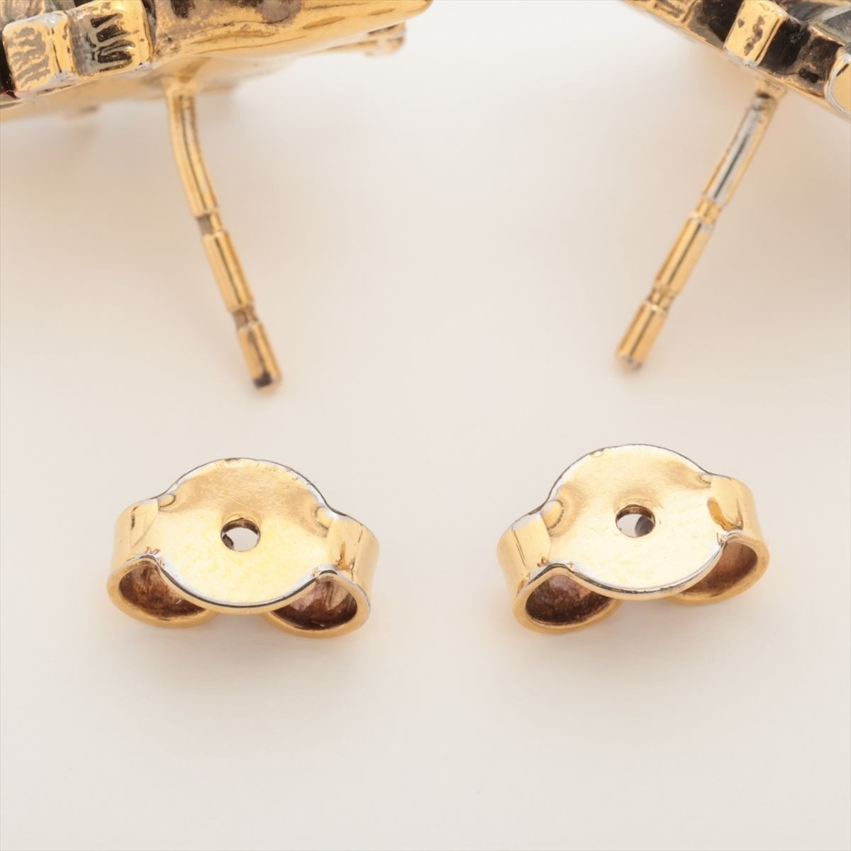 Gucci Bee Stud Earrings Faux Pearl GG Logo Gold Earrings Rhinestone Interlocking