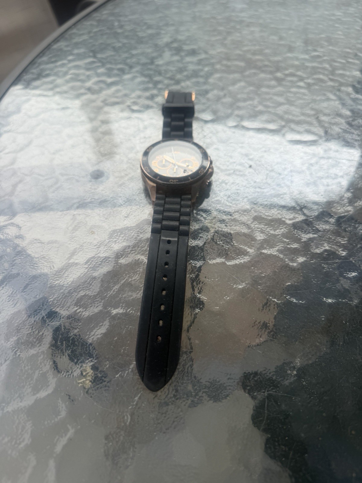 Marc by Marc Jacobs All Stainless Steel Watch In Rose Gold and Black
