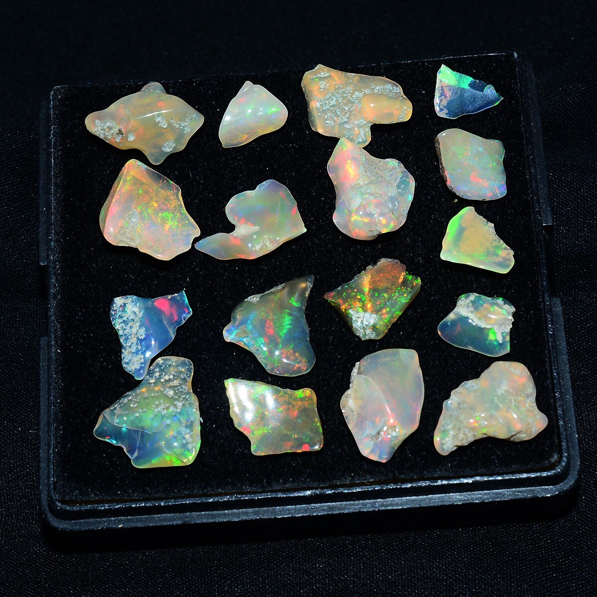 17 Pcs Natural Ethiopian Opal Rough AAA+ Grade Jumbo Welo Fire Raw Gemstones Lot