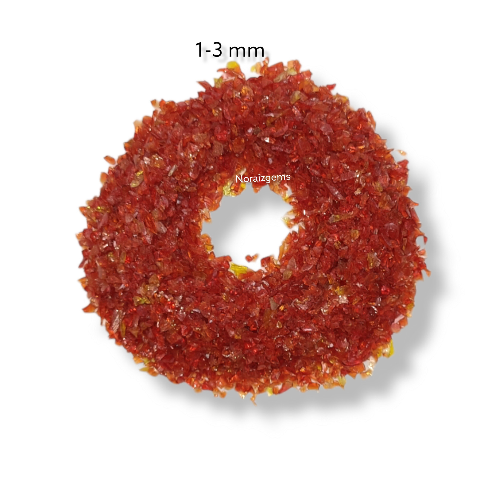 Crushed Orange Hydro Quartz Gemstone Coarse For Woodworking, Ring Inlay, Resin