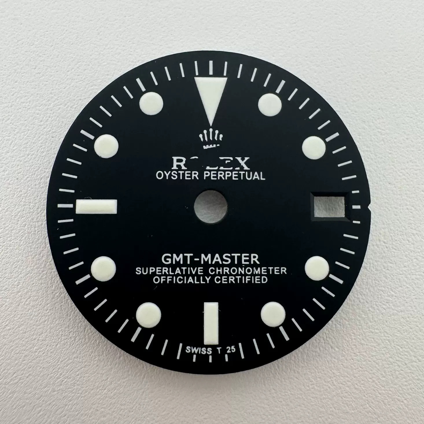 28.5mm Retro Black Watch Dial Green Lume for NH35 NH36 4R 7S Movement Accessorie