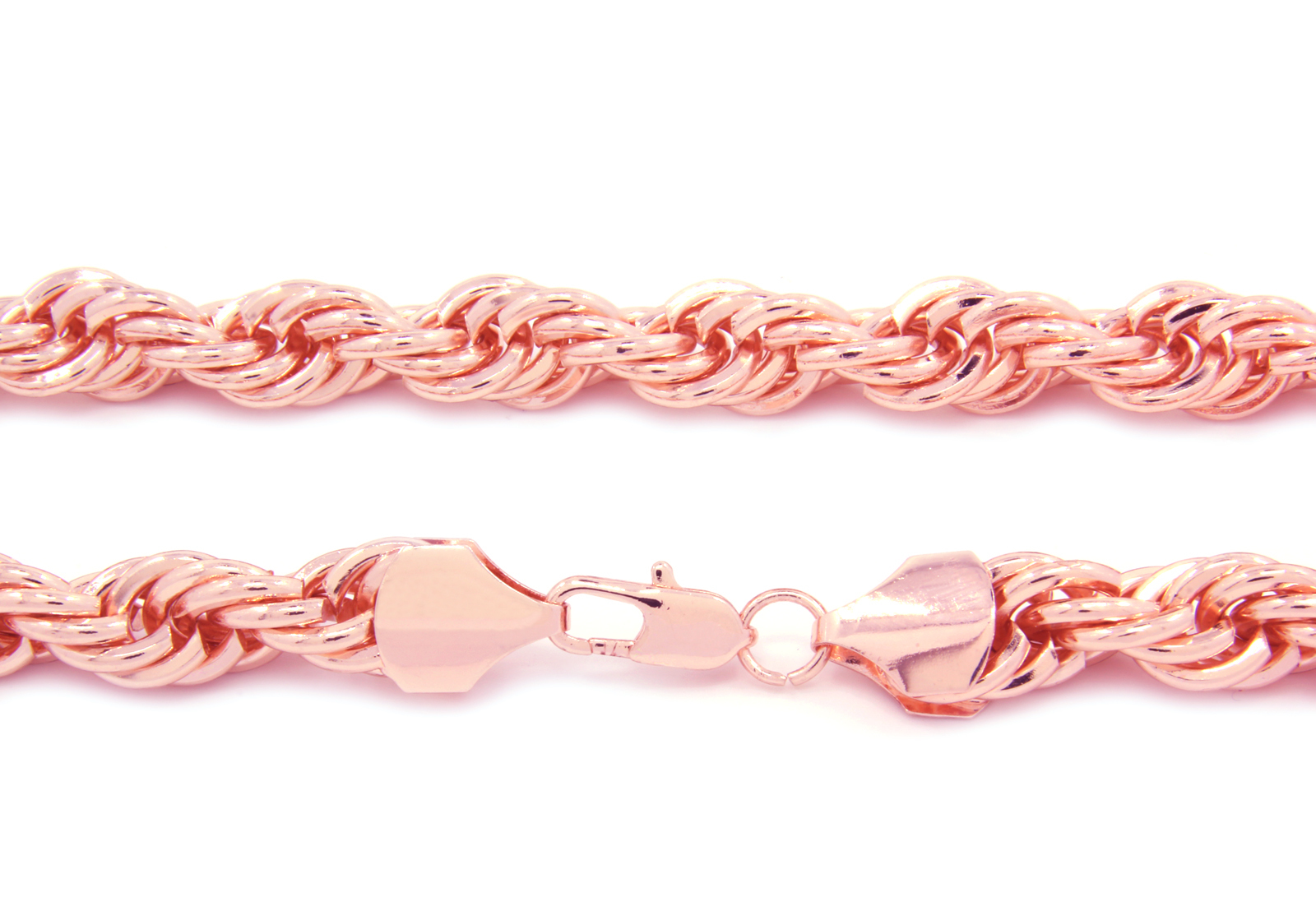 Mens Dookie Rose Gold Plated 10mm Rope Chain Necklace 30″ hip hop
