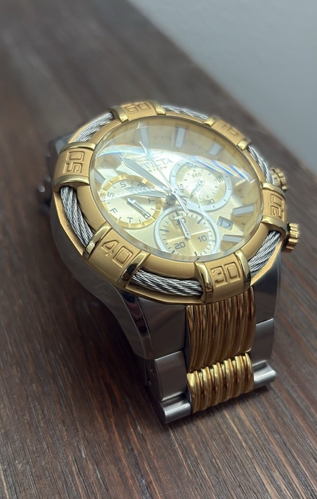 Invicta Bolt Men’s Two-Tone Chronograph Date Quartz 50mm 100m Watch