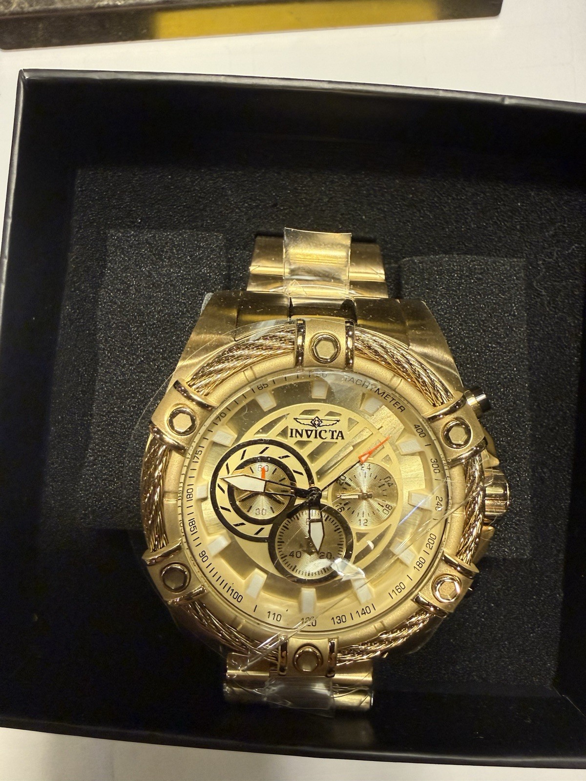 Invicta Ocean Voyage Men’s Gold-Tone Stainless Steel Watch 52mm #49440 NIB