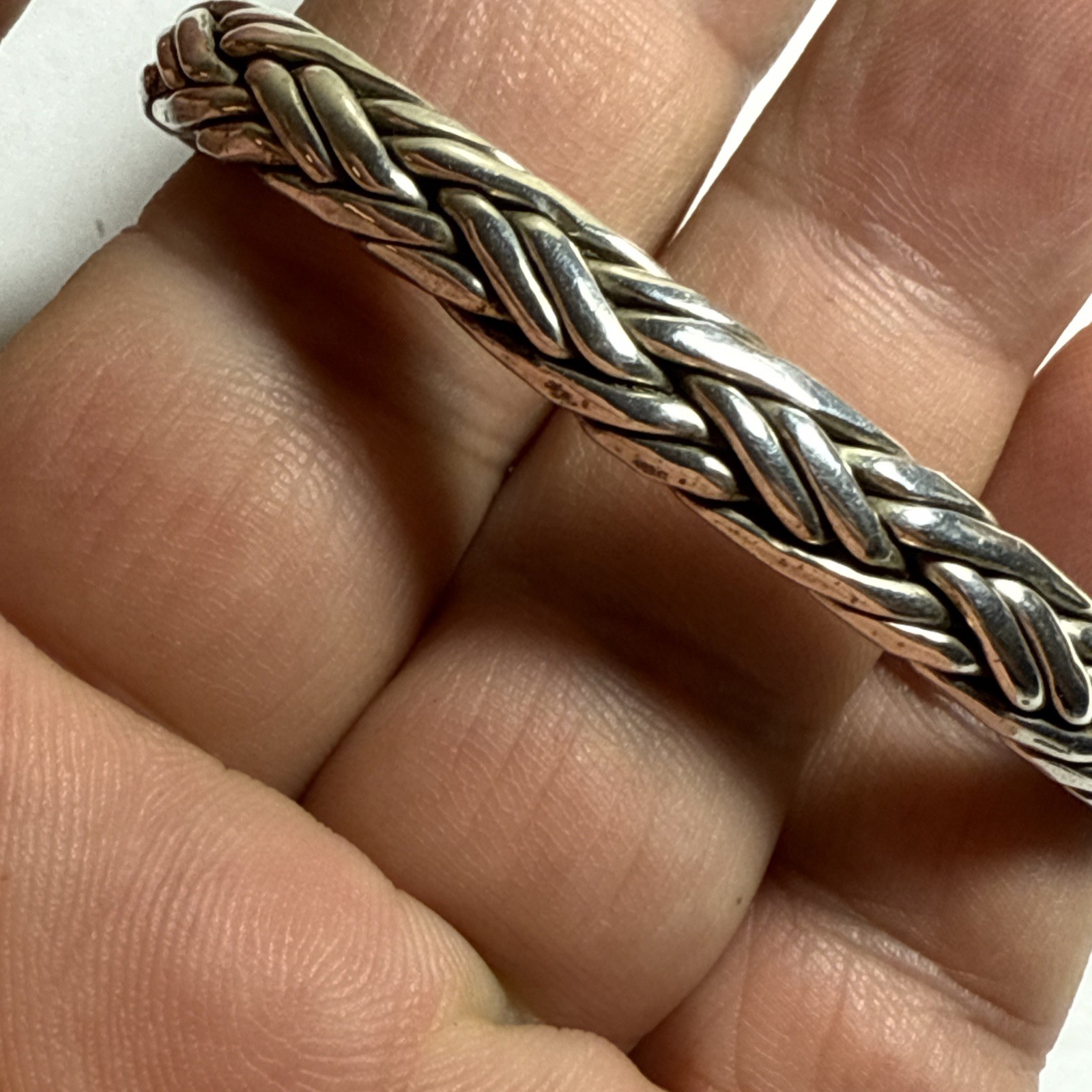 Cuff Bracelet Women’s Sterling Mexican One Ounce 7mm 6 1/4” Circumference Inside