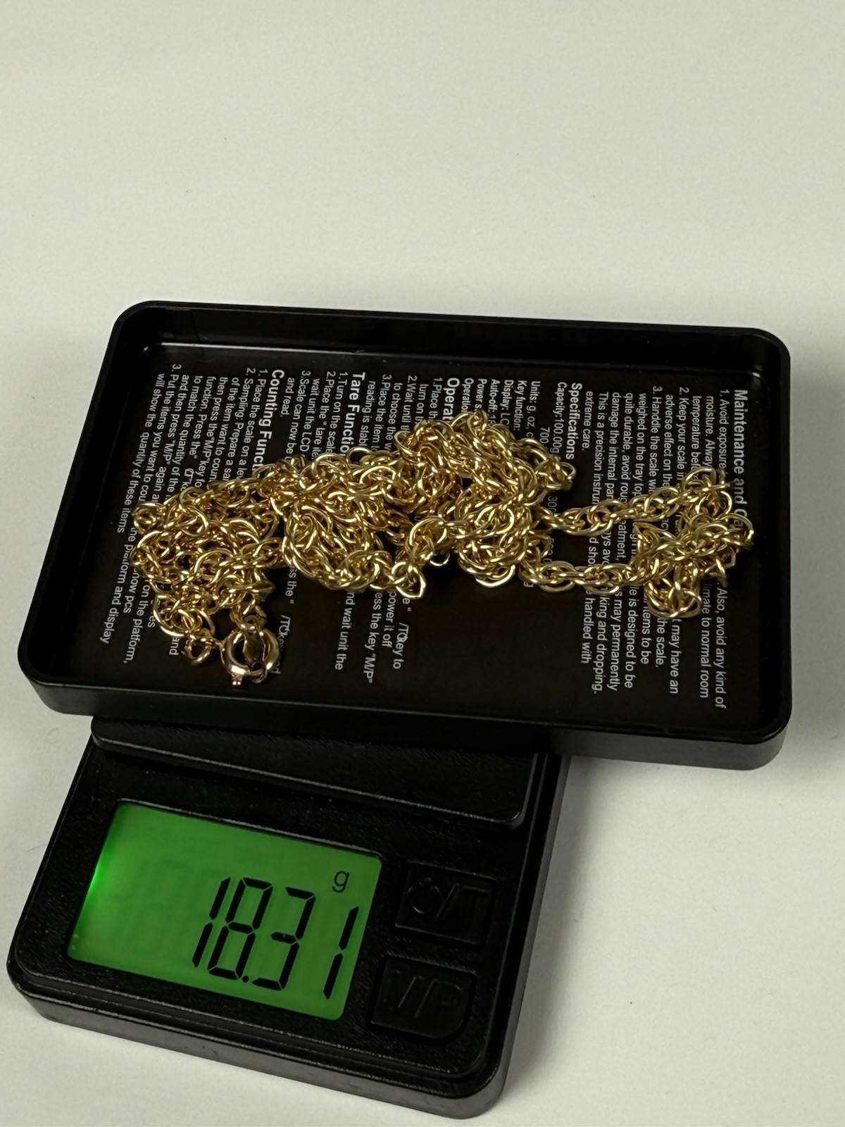 VTG Speidel 1/20 10K TGF GF Rope Chain Necklace 30” Yellow Gold Filled 3.7mm