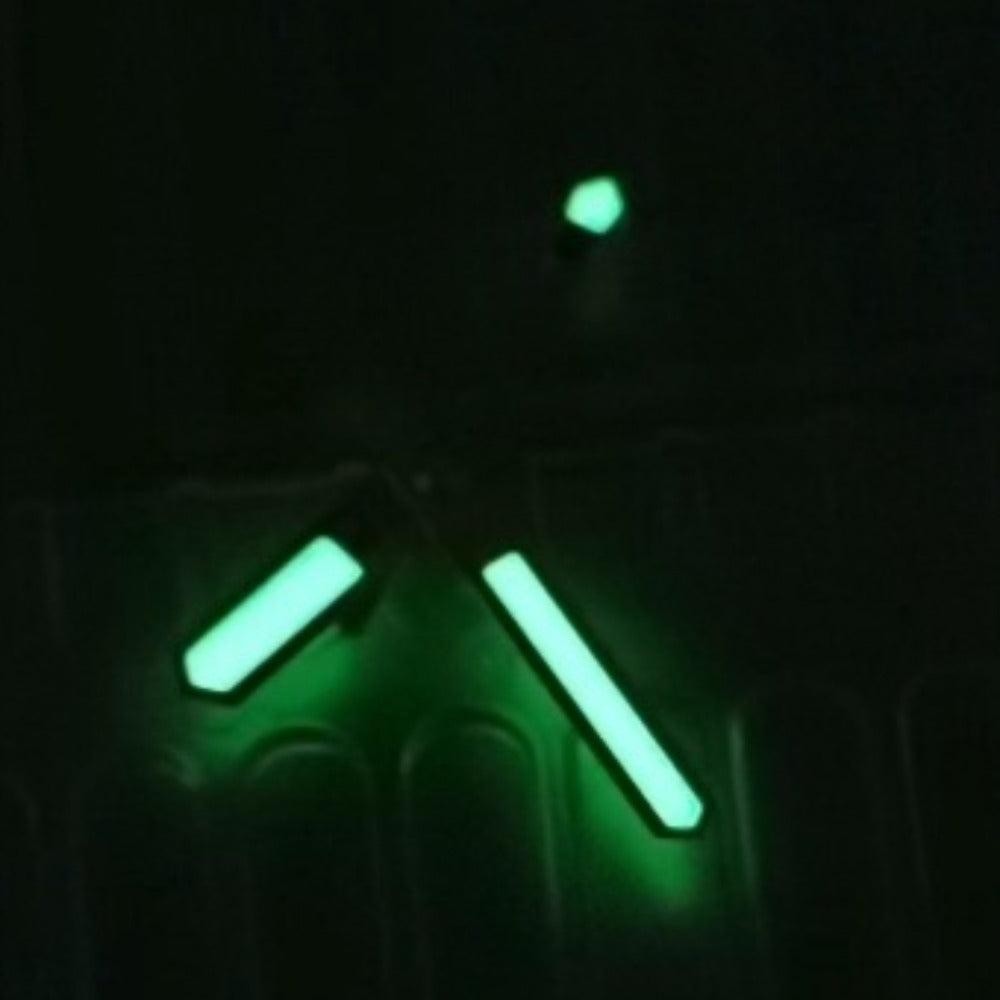 12.5mm Golden Trim Green Lume Watch Hands for SBDX001/SBDC001/SKX007/SRP777 NH35