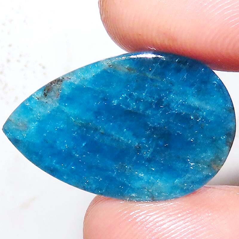 33.45CT 100%Natural APATITE Cabochon PEAR Shape Apatite Loose Gemstone 20x30x6mm