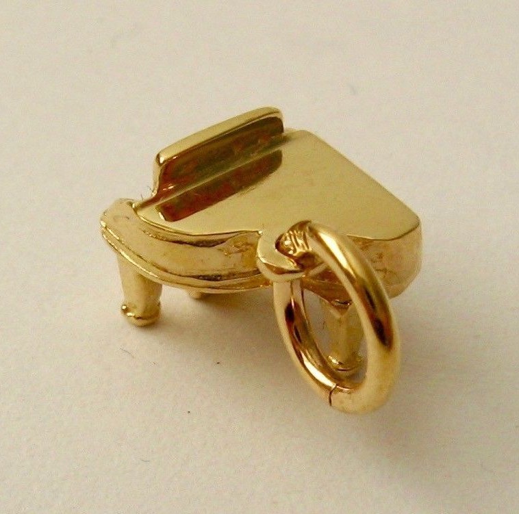 GENUINE SOLID 9K 9ct Yellow GOLD 3D PIANO MUSIC INSTRUMENT CHARM/PENDANT