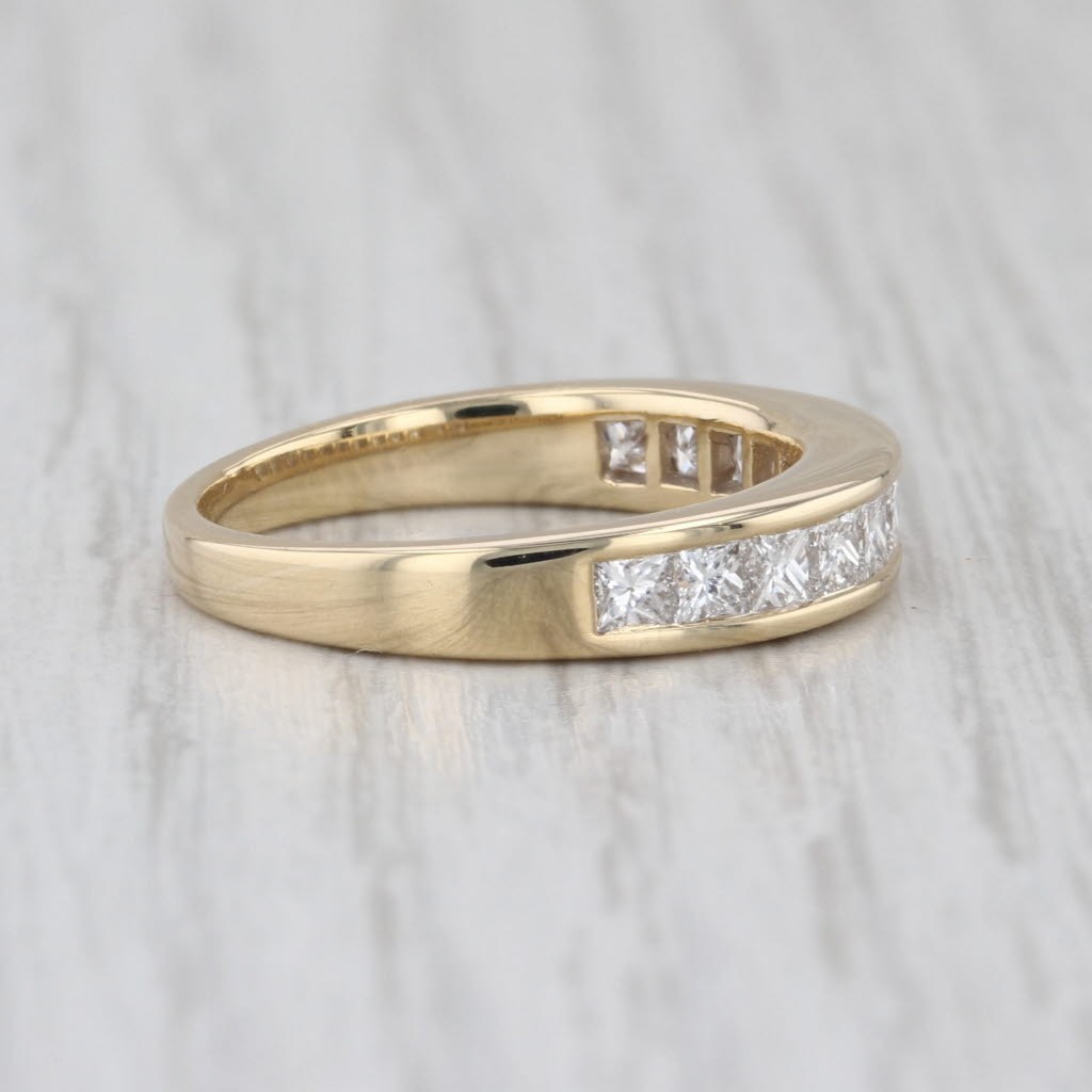 0.82ctw Diamond Wedding Band 14k Gold Stackable Anniversary Band Stackable
