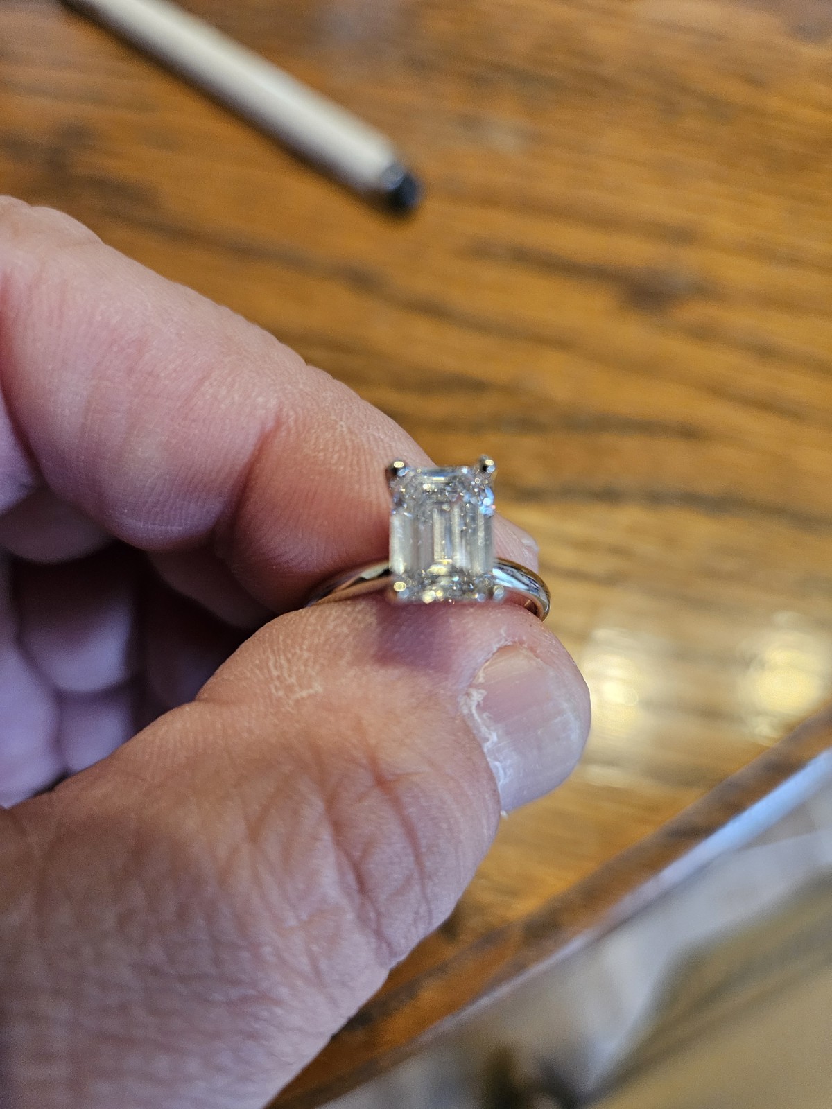 EMERALD CUT 2.56 CARAT DIAMOND ENGAGEMENT RING (lab created Diamond)