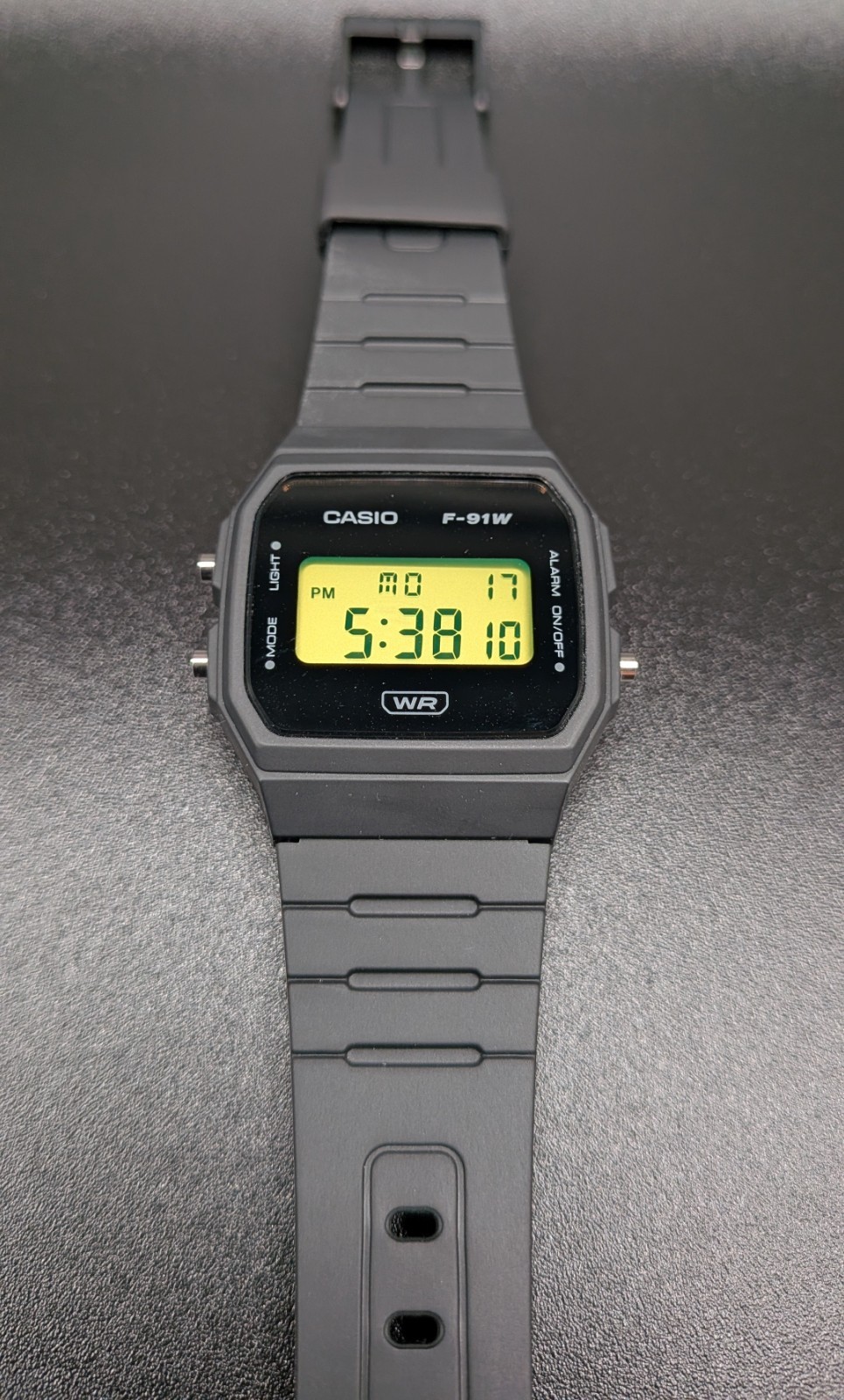 Casio F-91W Stealth Fluorescent Green Custom Watch Digital Cyberpunk Tactical