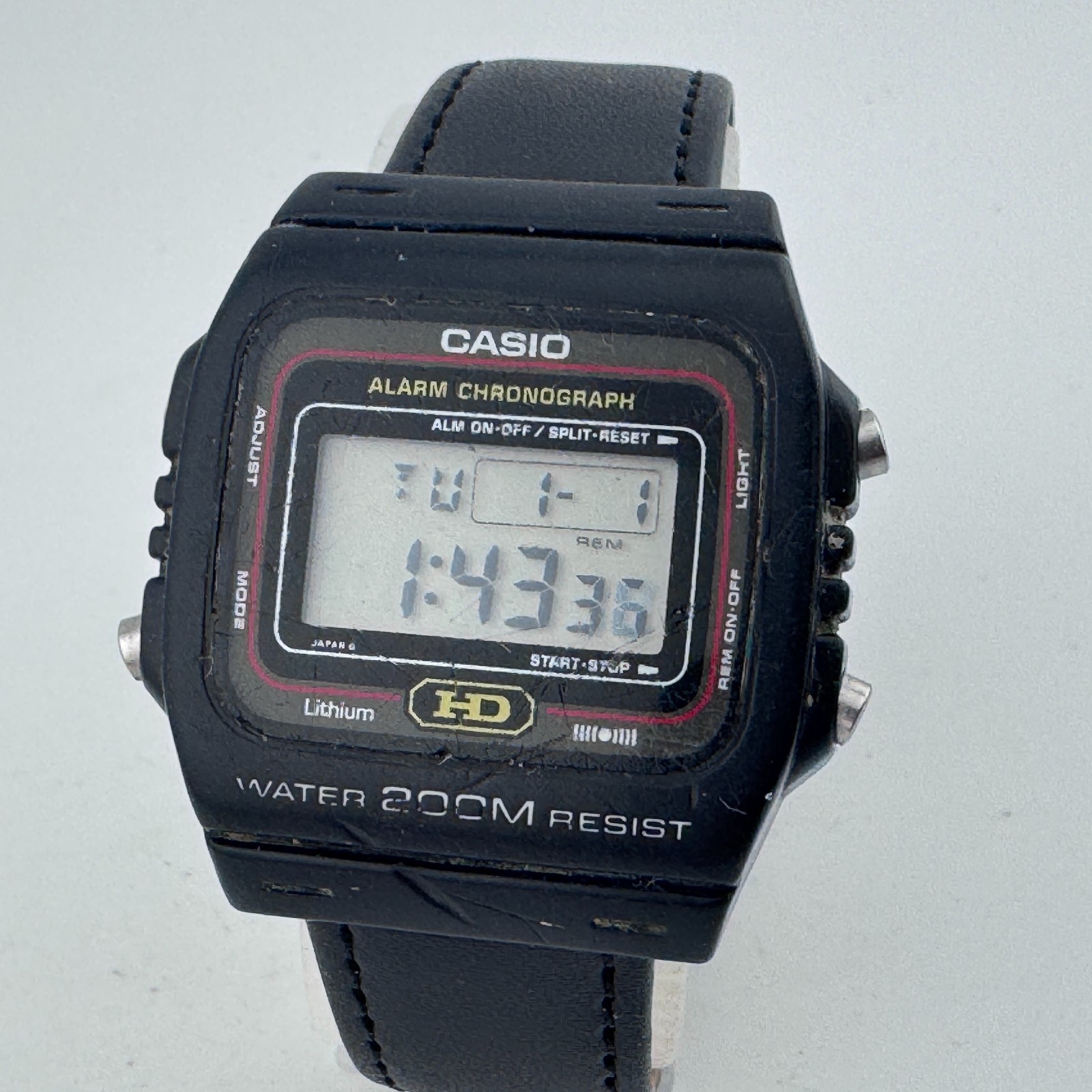 VTG Casio Digital Watch DW-260 Mod 890 Men 200m Black Alarm Chrono New Battery