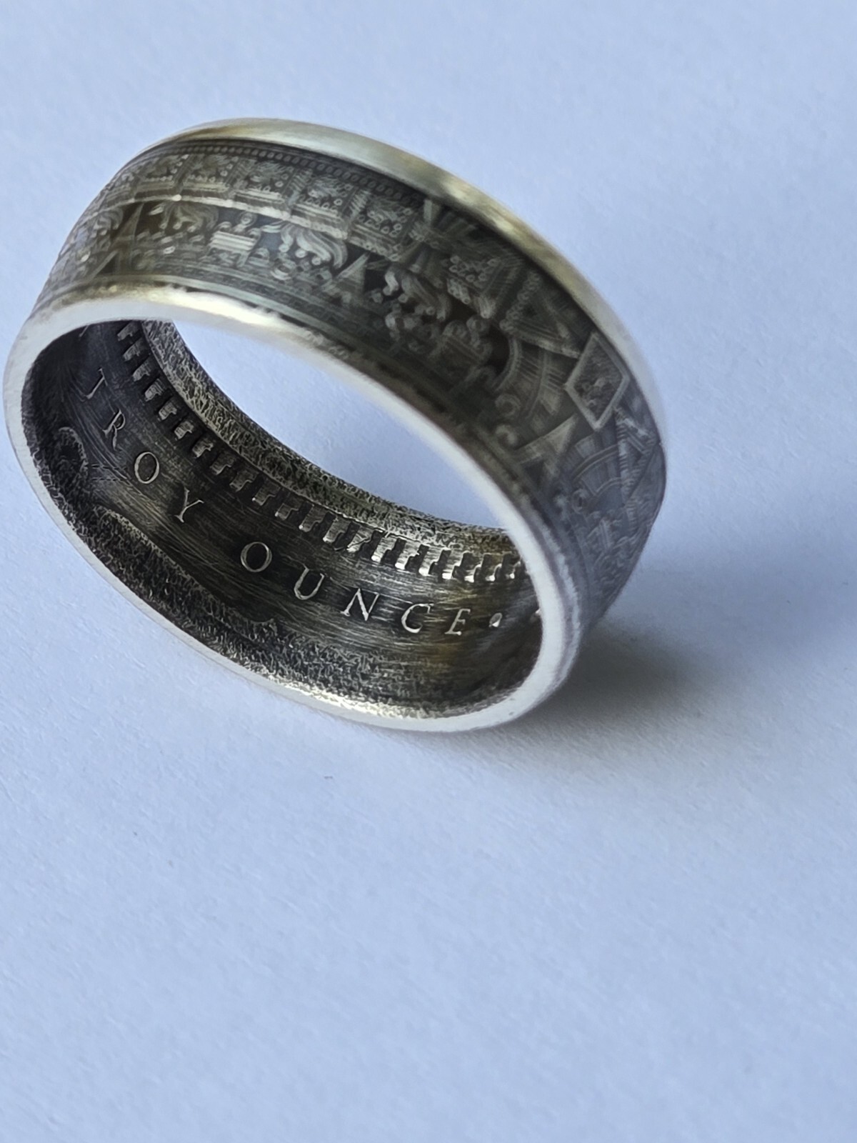 Aztec Calender .999 Pure Silver COIN RING Azteca Mayan Sz 8-14 Stars & Celestial