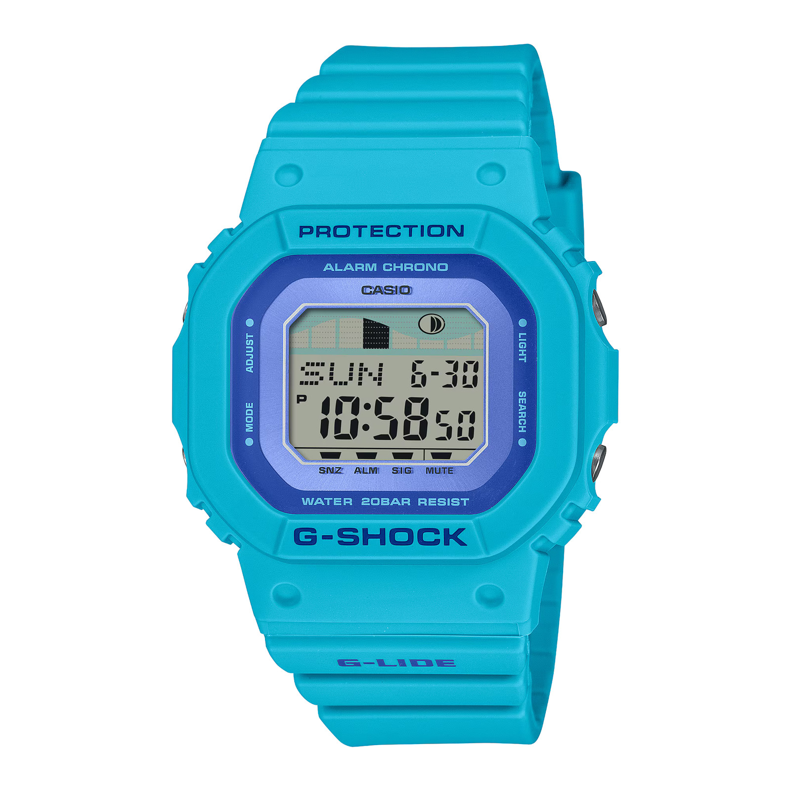 CASIO G-SHOCK GLX-S5610-2 G-LIDE BLUE TIDE GRAPH DIGITAL WATCH