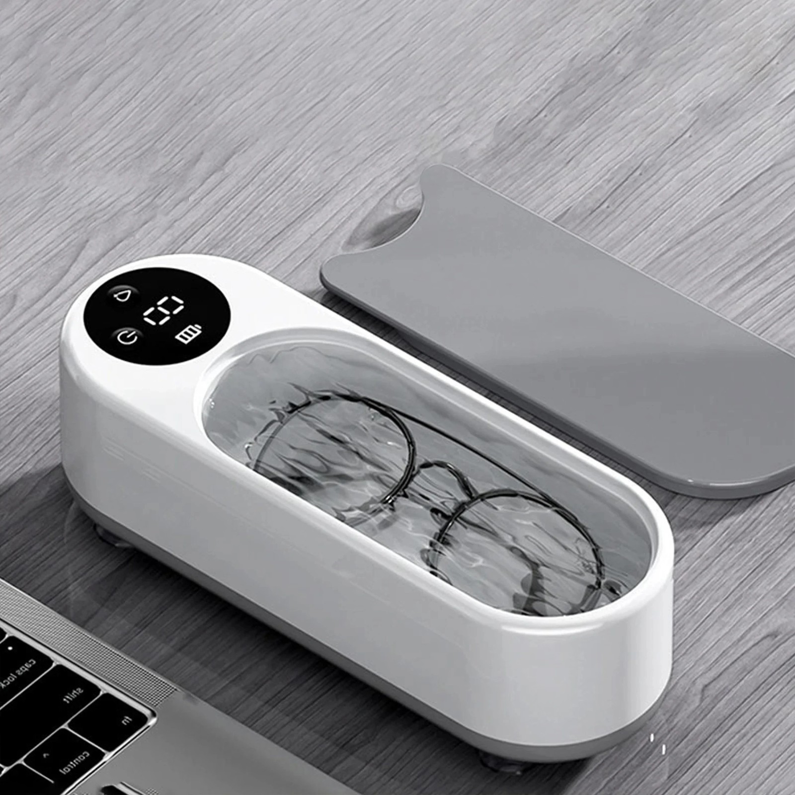 Wireless Ultrasonic Glasses Cleaner Eyeglasses Jewelry Cleaning Machine USB