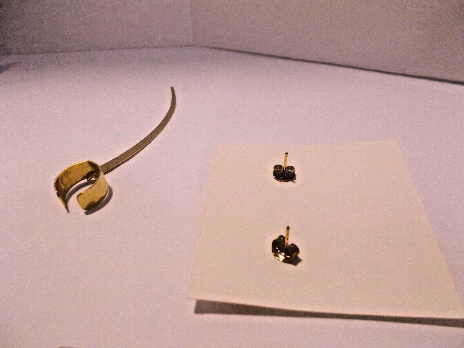 Vintage Earrings Gold Tone Dangle Drop Cuff & Earrings for Women Fashion Jewelry