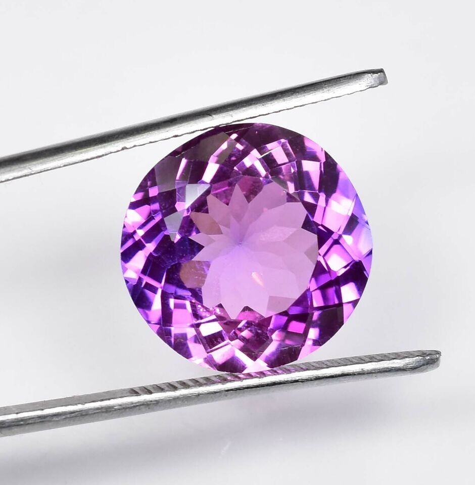 Flawless 14.85 Ct Natural Purple & Blue Sapphire Round Gemstone GIE Certified