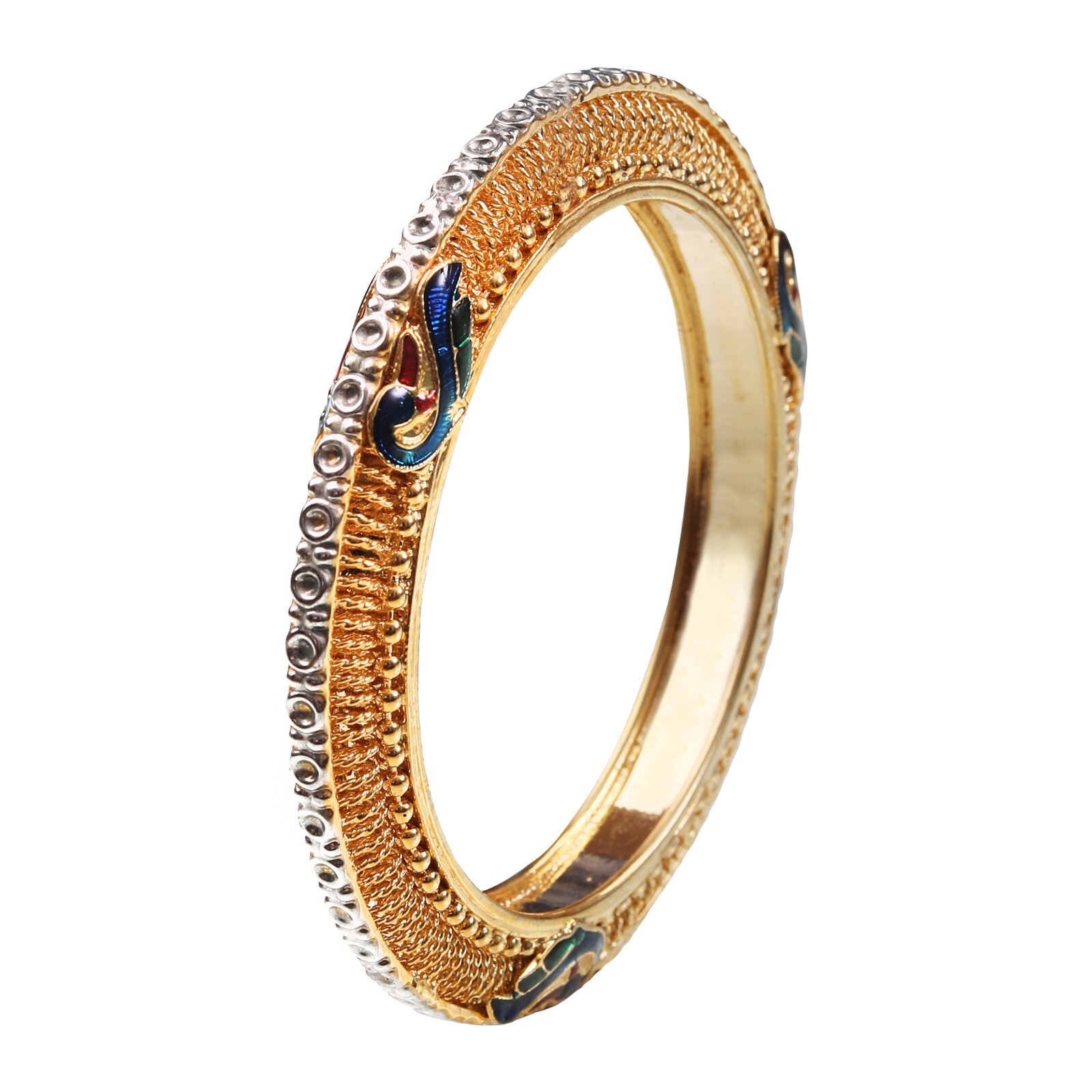 Indian Gold Plated Minakari Bangle Traditional Chudi Ethnic Jewelry