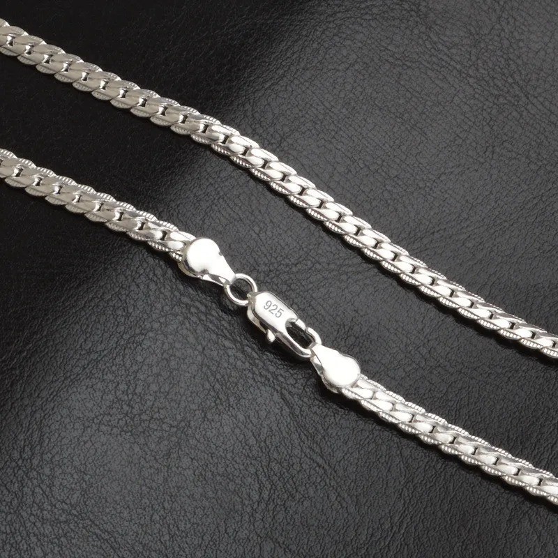 925 Sterling Silver Necklace Chain for Women & Men Elegant Wedding Jewelry Gift