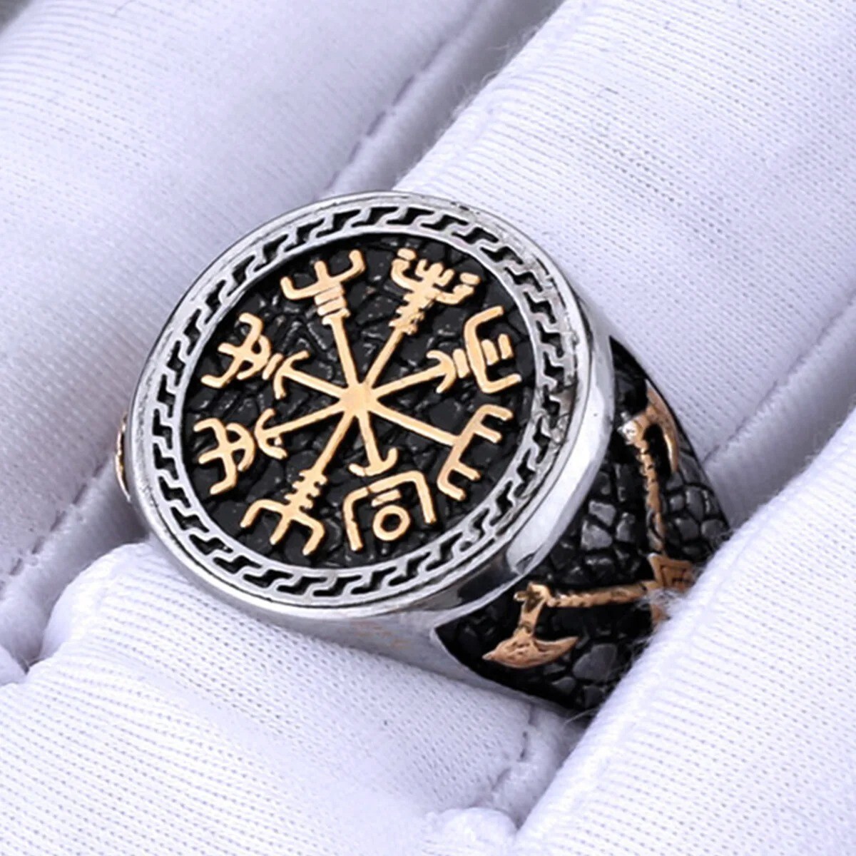 Viking Rune Ring for Men Nordic Trendy Male Finger Accessories Jewelry Gift