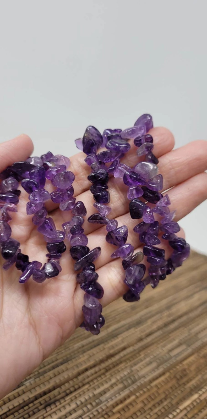 Natural Amethyst Necklace Healing Crystal Stone Long Unisex Quartz Pendant 28″