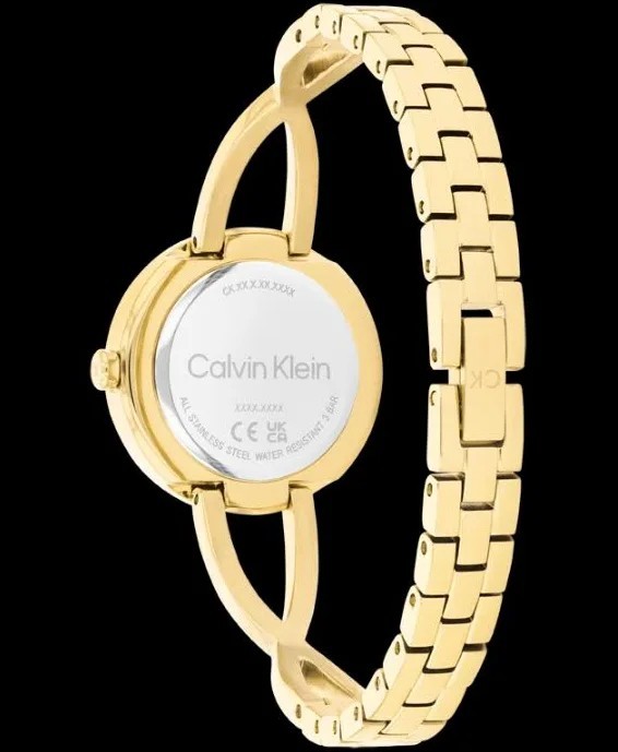 Calvin Klein Women’s Sculpted Embrace Crystal Accent Stainless Steel Bracelet…