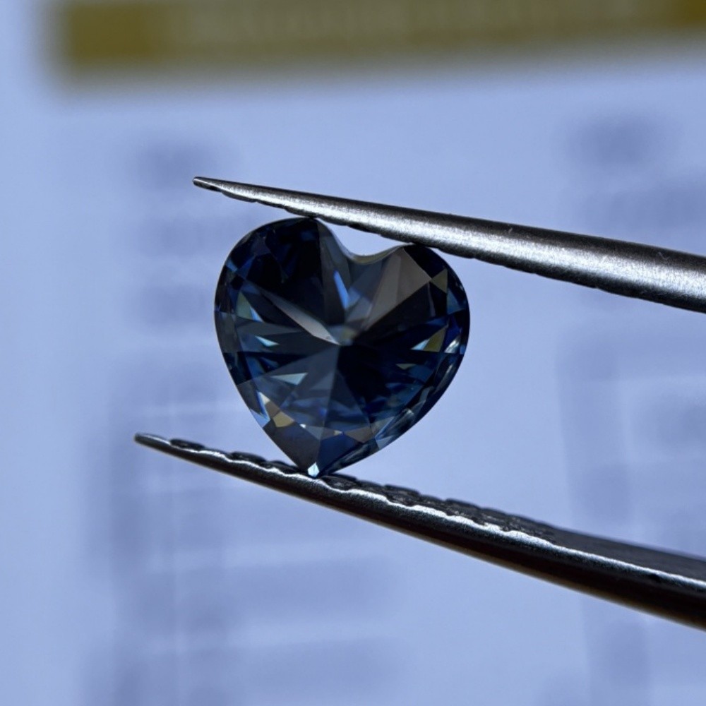 Heart Cut Sapphire Fancy Color Loose Moissanite Gemstone 1pcs 3×3-9x9mm