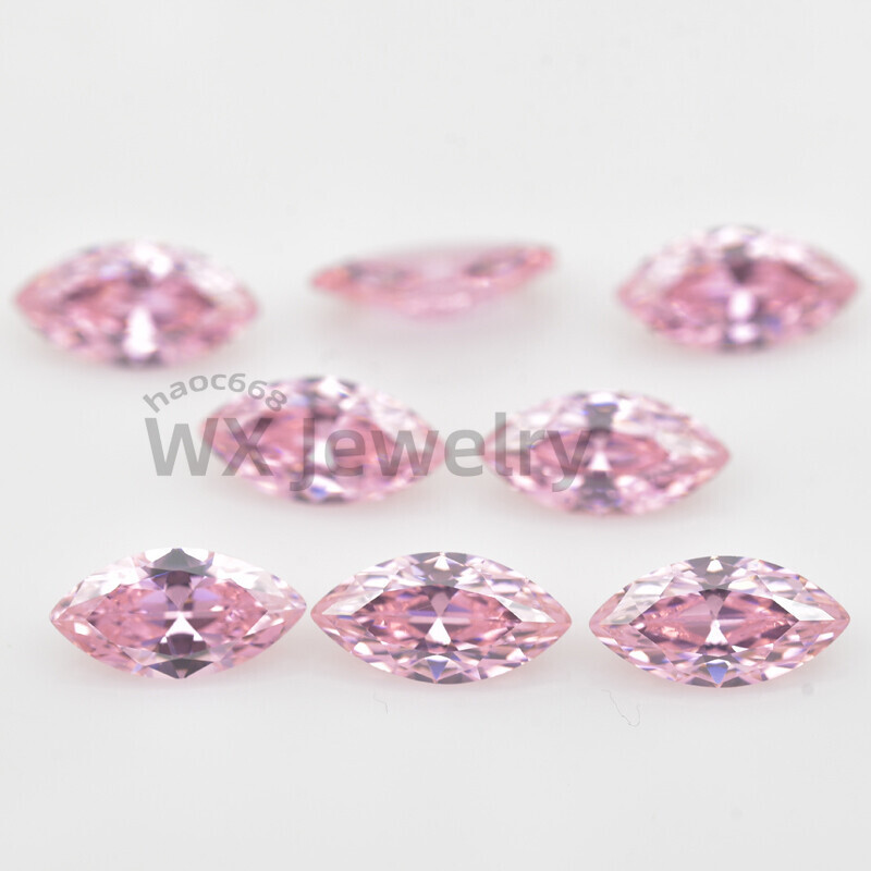 100pcs 1.5×3~10x20mm Pink colore Marquise Loose Cubic Zirconia 5A Wholesale