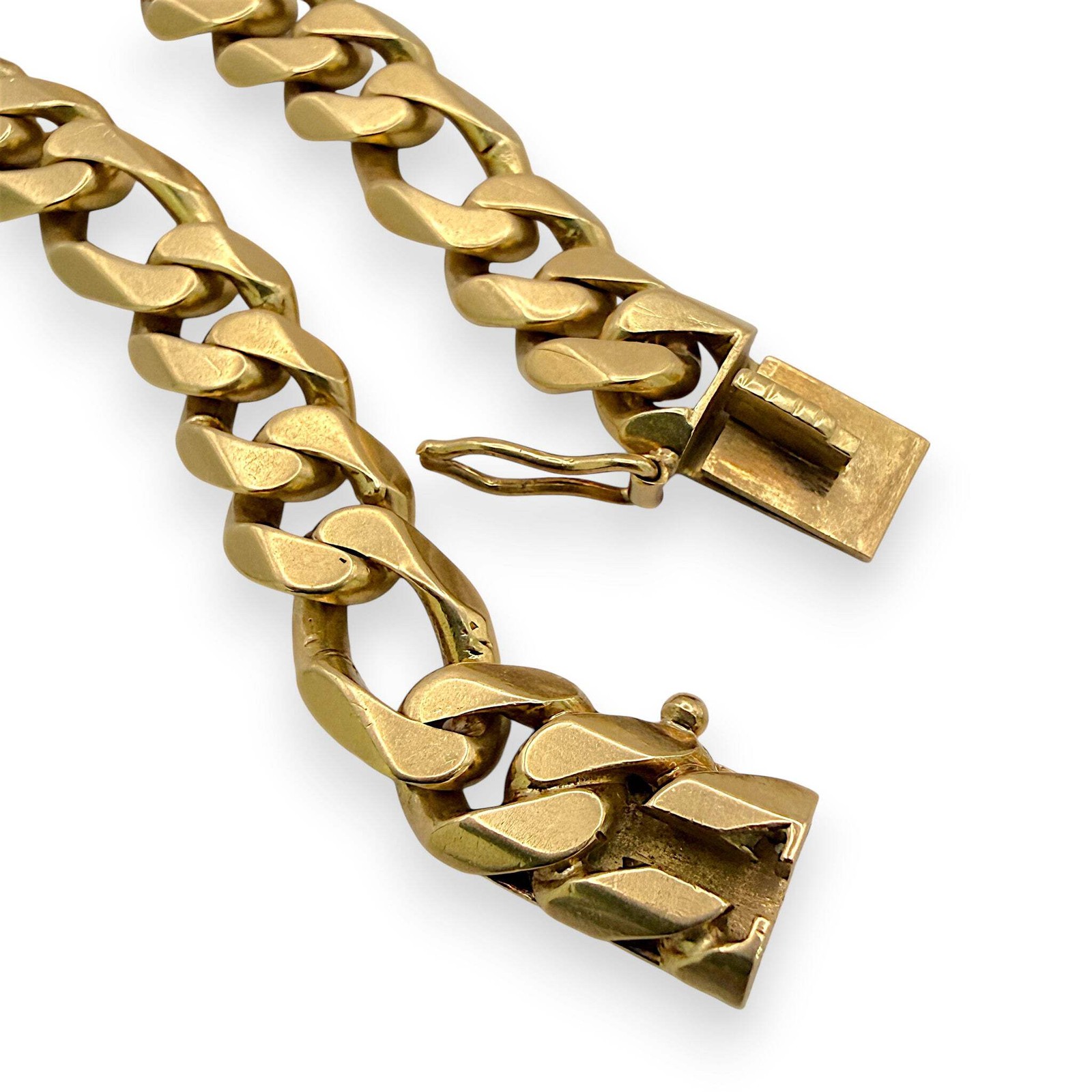 NZGD | 18ct Gold Imperial Figaro‑Curb Bracelet 23cm