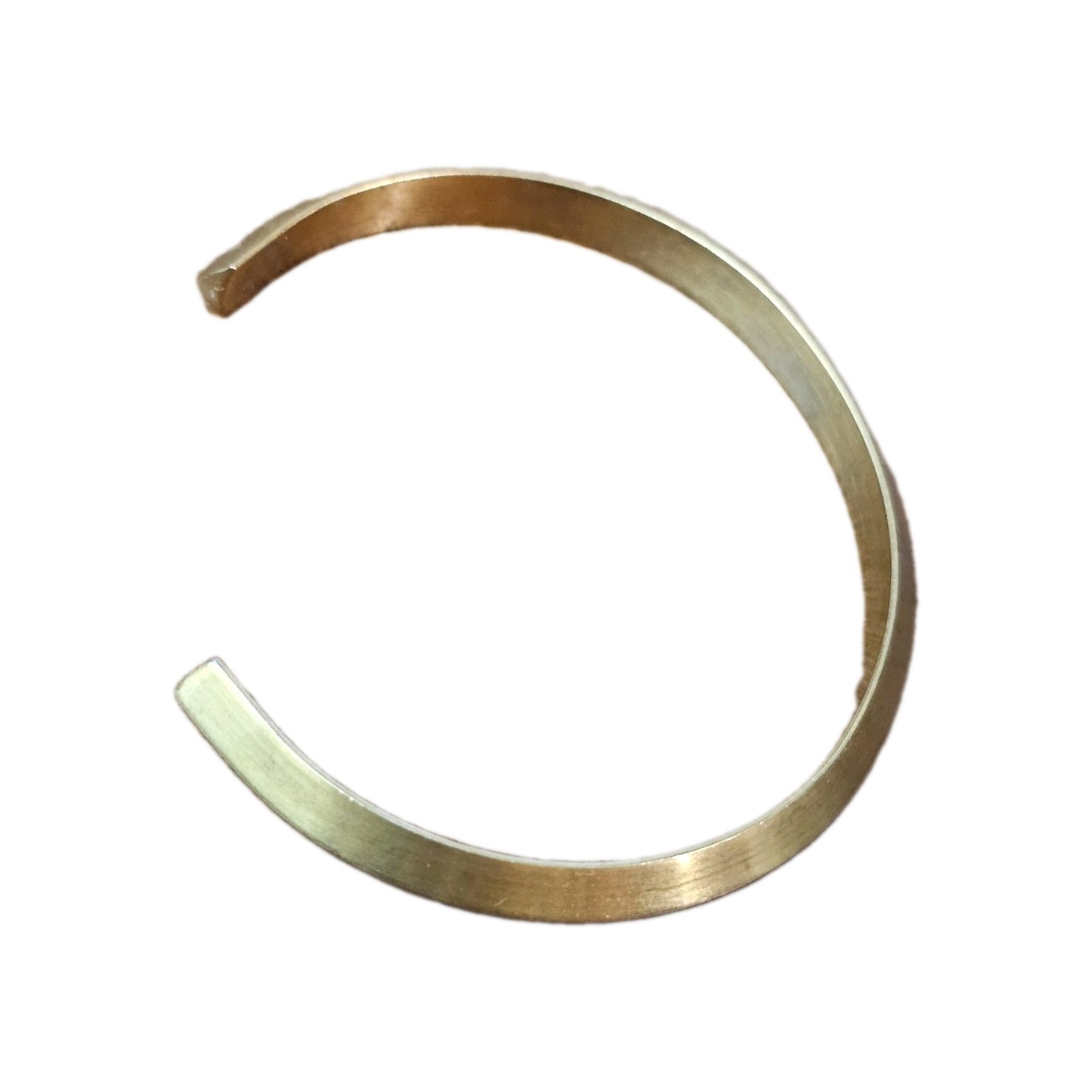 Vintage Solid Brass Cuff Bracelet Minimalist Open Bangle Unisex Handmade 2.5″