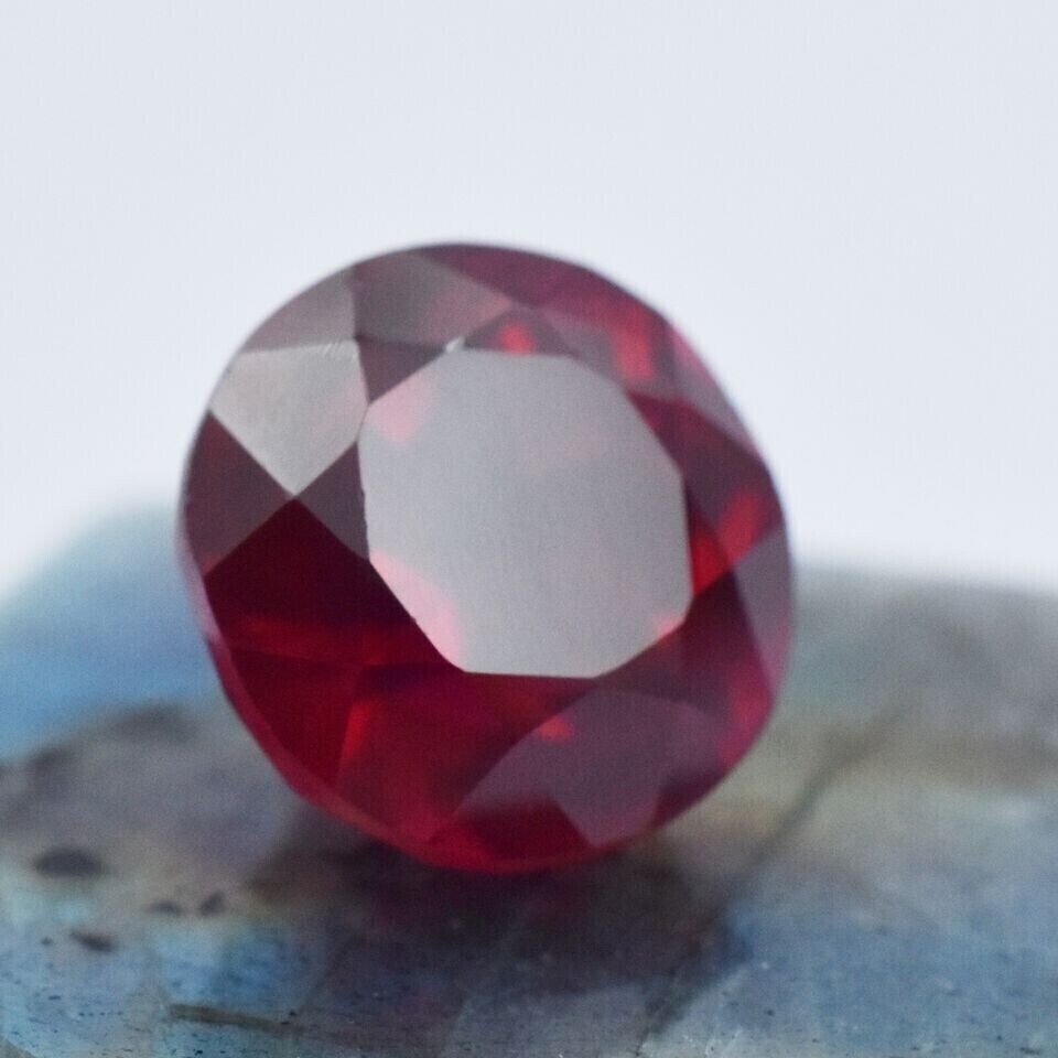 Dark Red Ruby Round Cut Natural Mozambique EGL Certified 12-14 Ct Loose Gemstone
